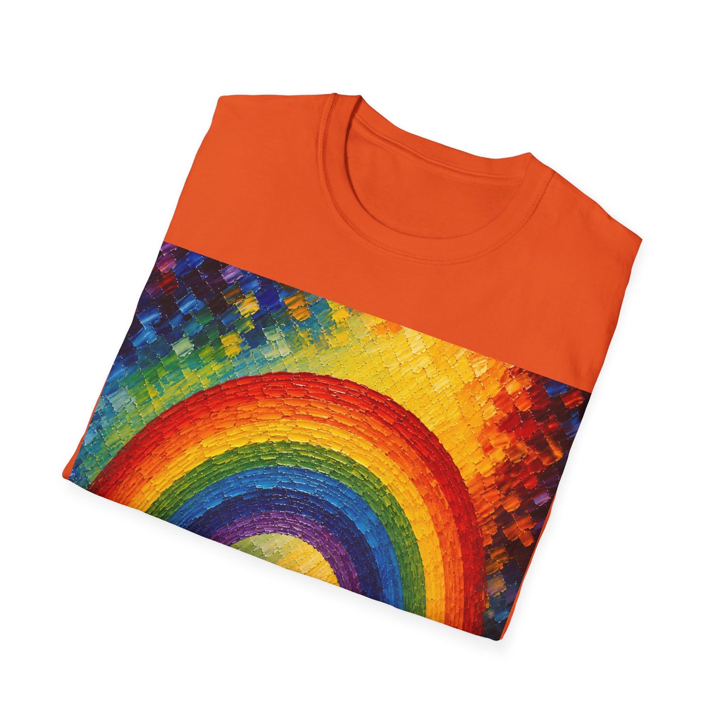 Good Vibes Painted Rainbow T-Shirt | 13 Colors | S - 3XL