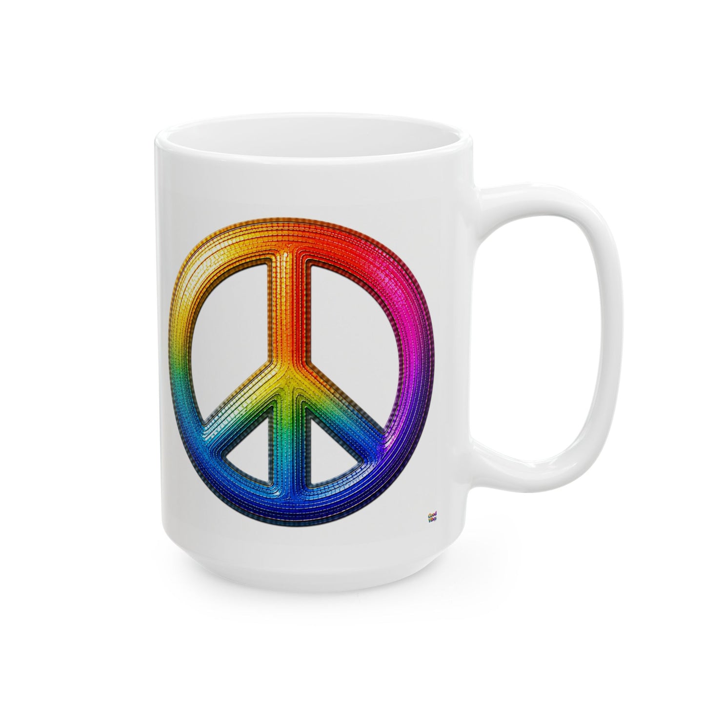 Good Vibes Peace Mug | Ceramic Coffee Mug 11oz. | 15oz.