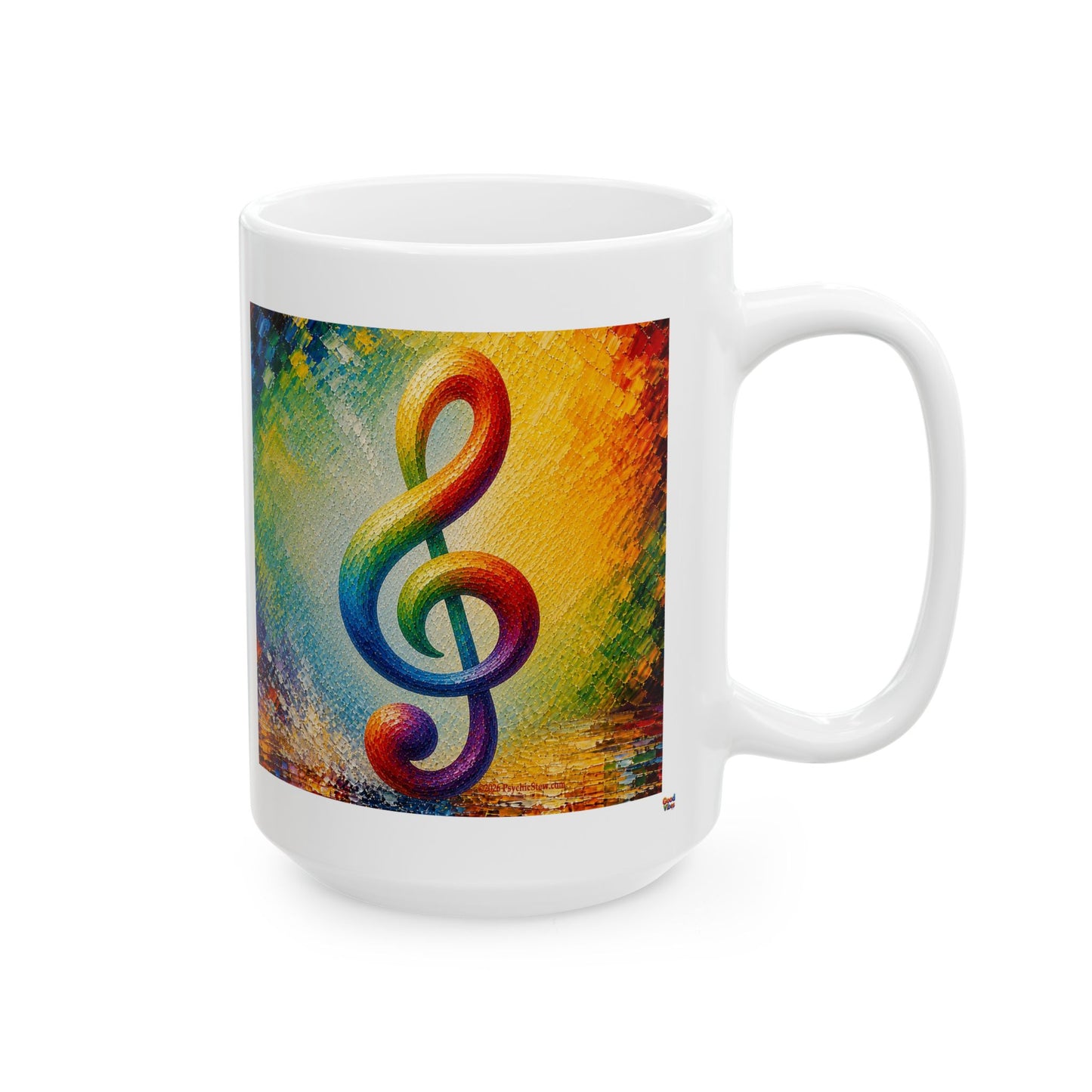 Good Vibes Painted Picturesque Music Mug | Ceramic Coffee Mug 11oz. | 15oz.