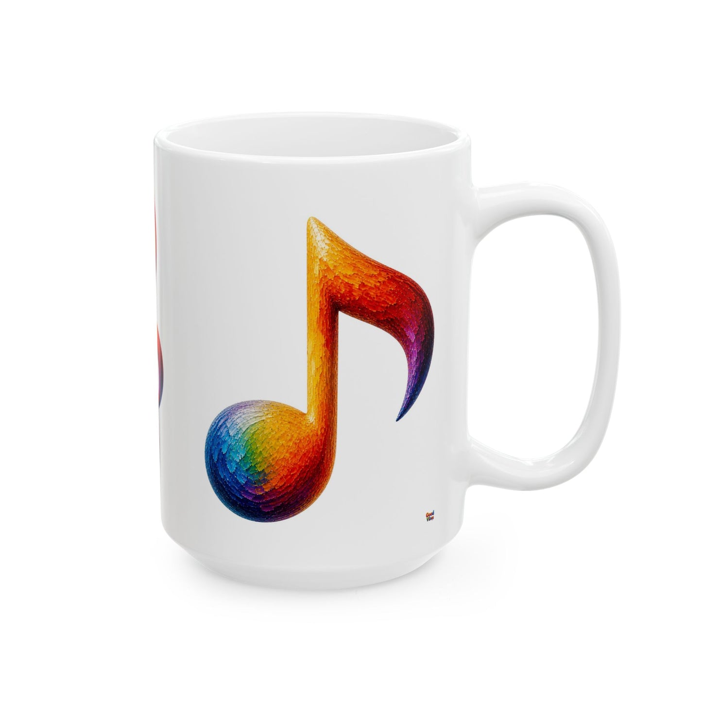 Good Vibes Painted Music Mug | Ceramic Coffee Mug 11oz. | 15oz.