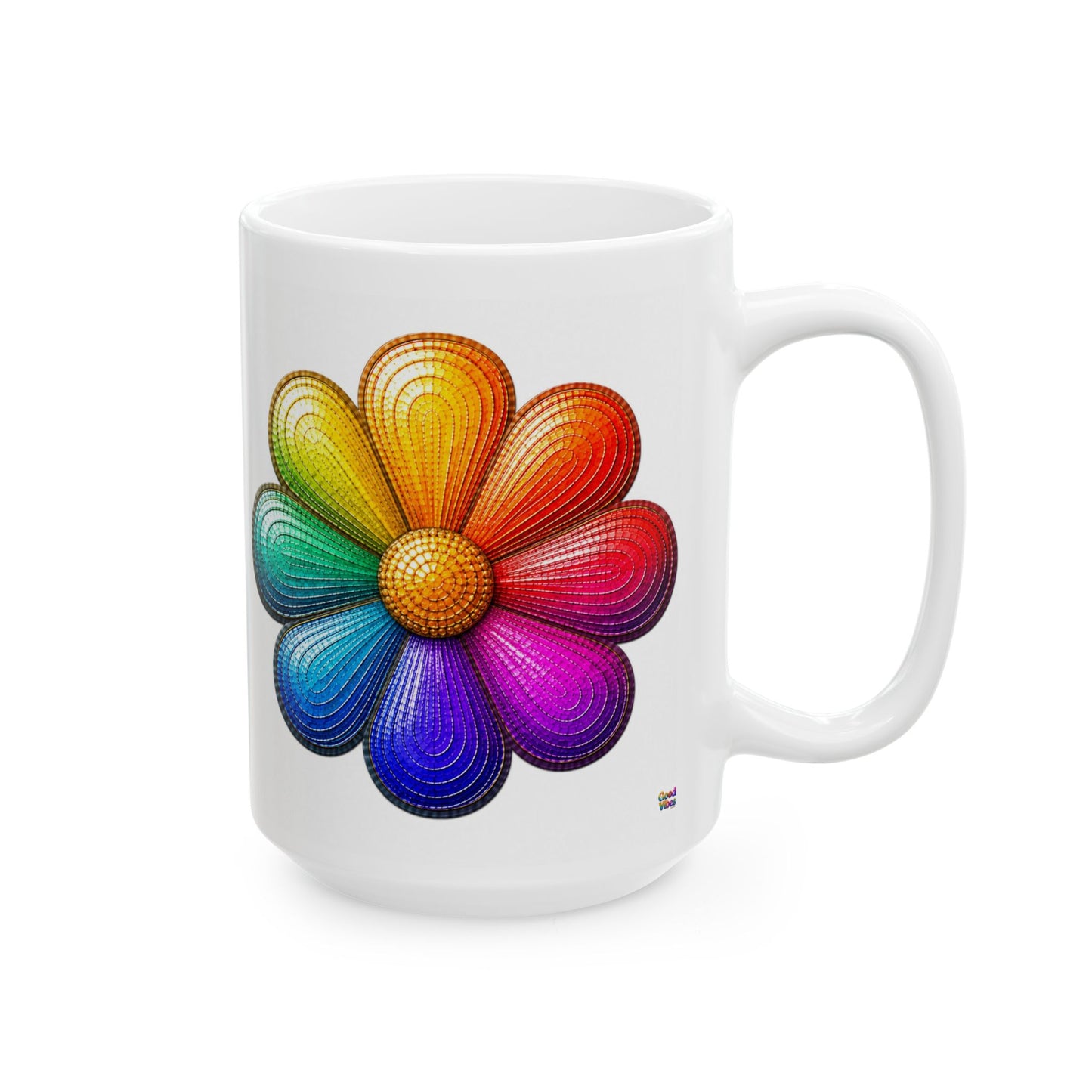 Good Vibes Flower Mug | Ceramic Coffee Mug 11oz. | 15oz.