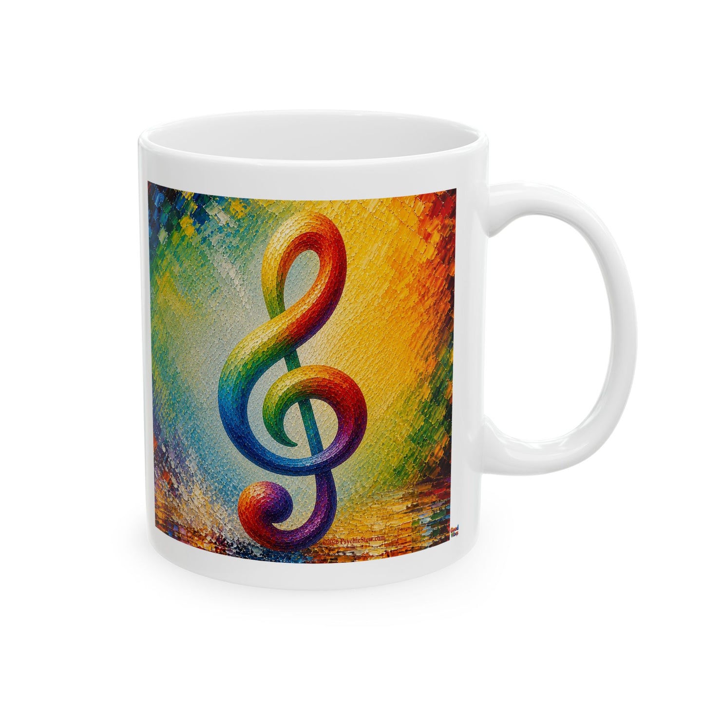 Good Vibes Painted Picturesque Music Mug | Ceramic Coffee Mug 11oz. | 15oz.