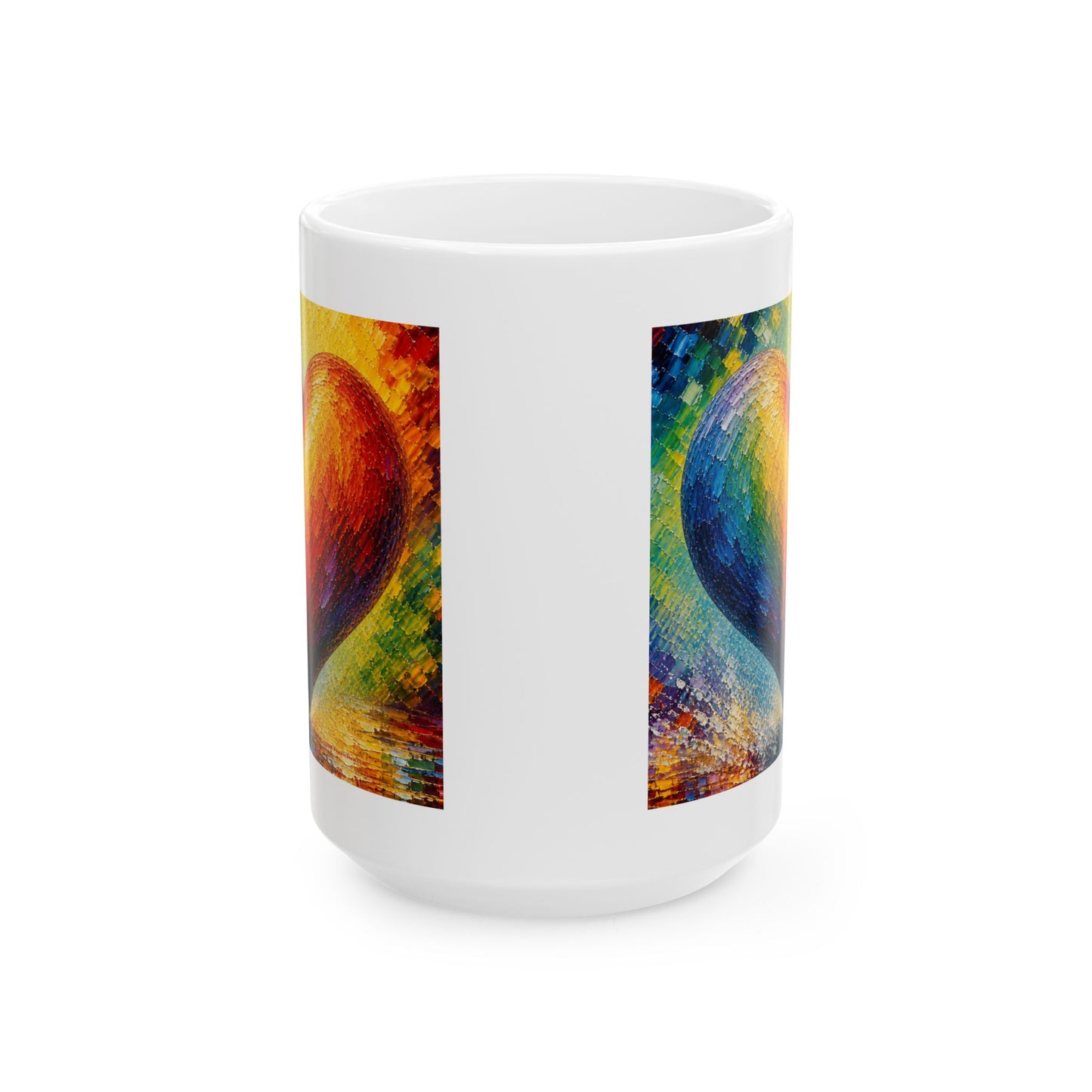 Good Vibes Painted Picturesque Heart Mug | Ceramic Coffee Mug 11oz. | 15oz.