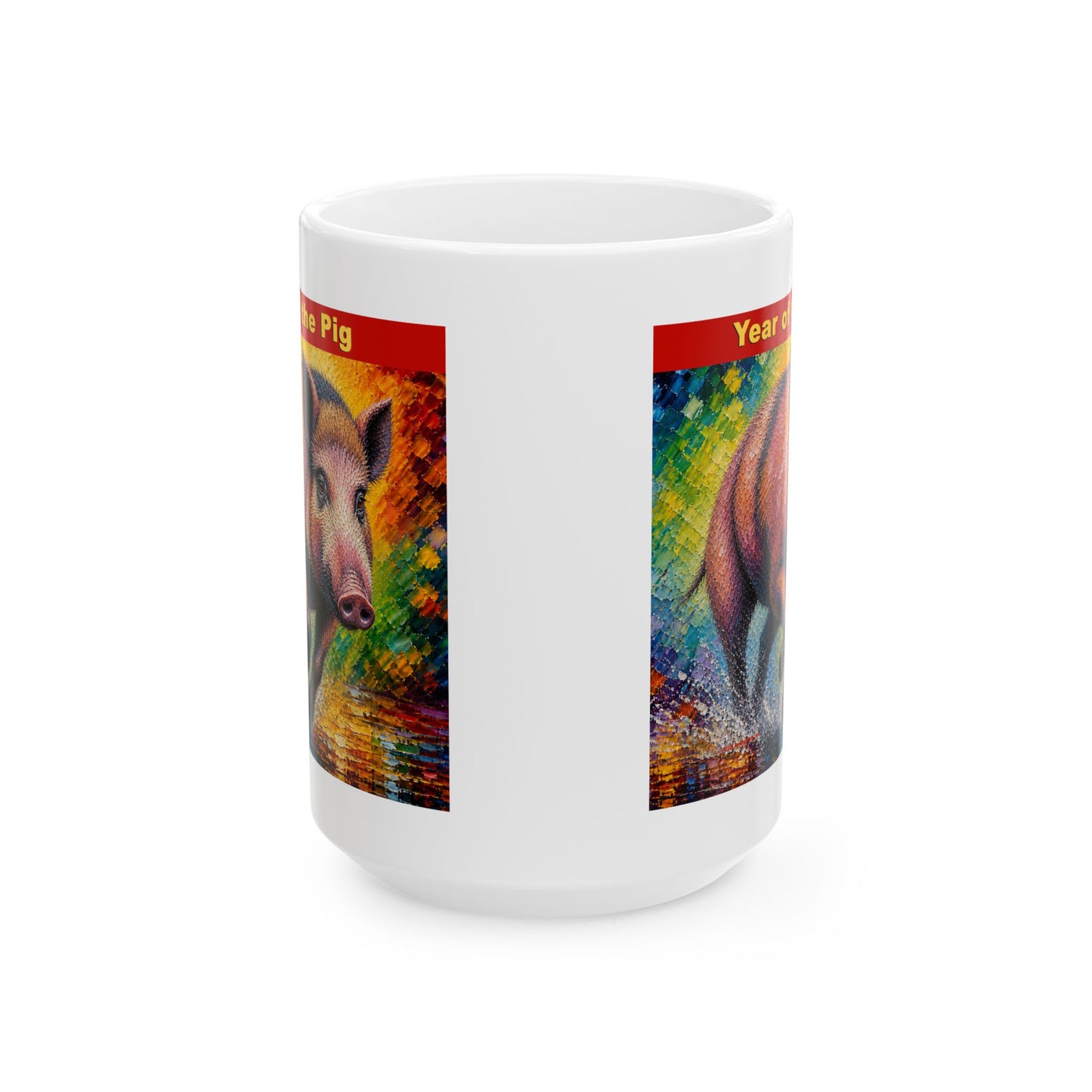 Eastern Year of the Pig Mug | Ceramic Coffee Mug 11oz. | 15oz.