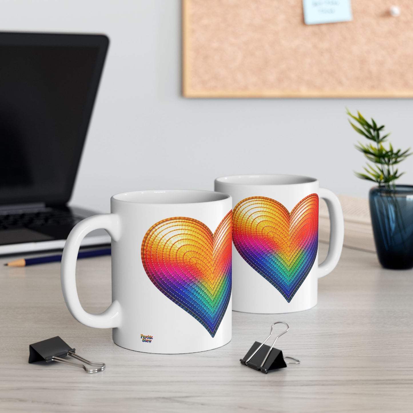 Good Vibes Heart Mug | Ceramic Coffee Mug 11oz. | 15oz.