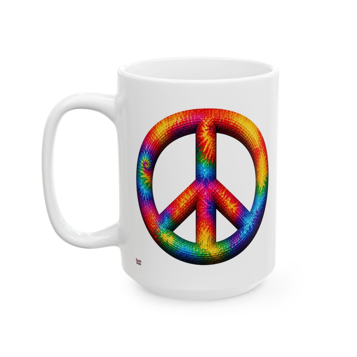 Good Vibes Tie-Dye Peace Mug | Ceramic Coffee Mug 11oz. | 15oz.
