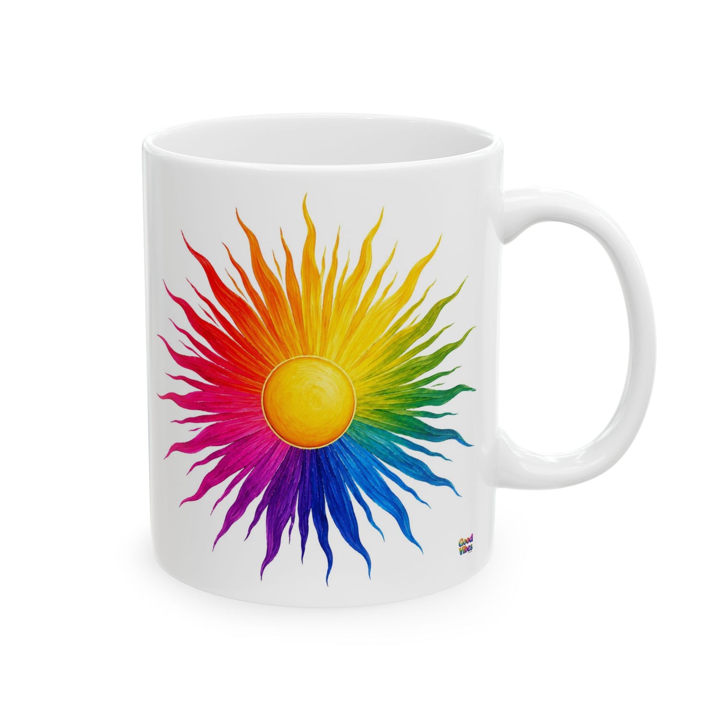 Good Vibes Bright Sun Mug | Ceramic Coffee Mug 11oz. | 15oz.