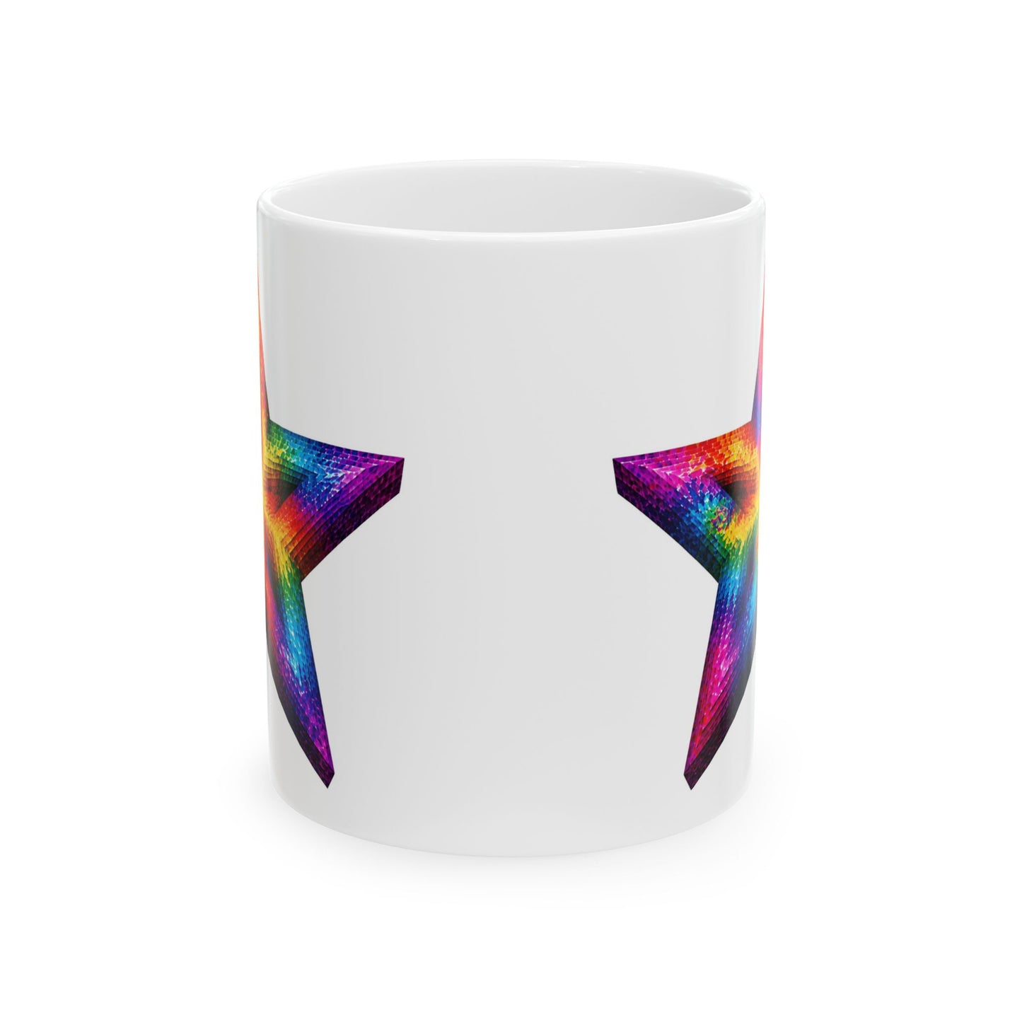 Good Vibes Tie-Dye Star Mug | Ceramic Coffee Mug 11oz. | 15oz.