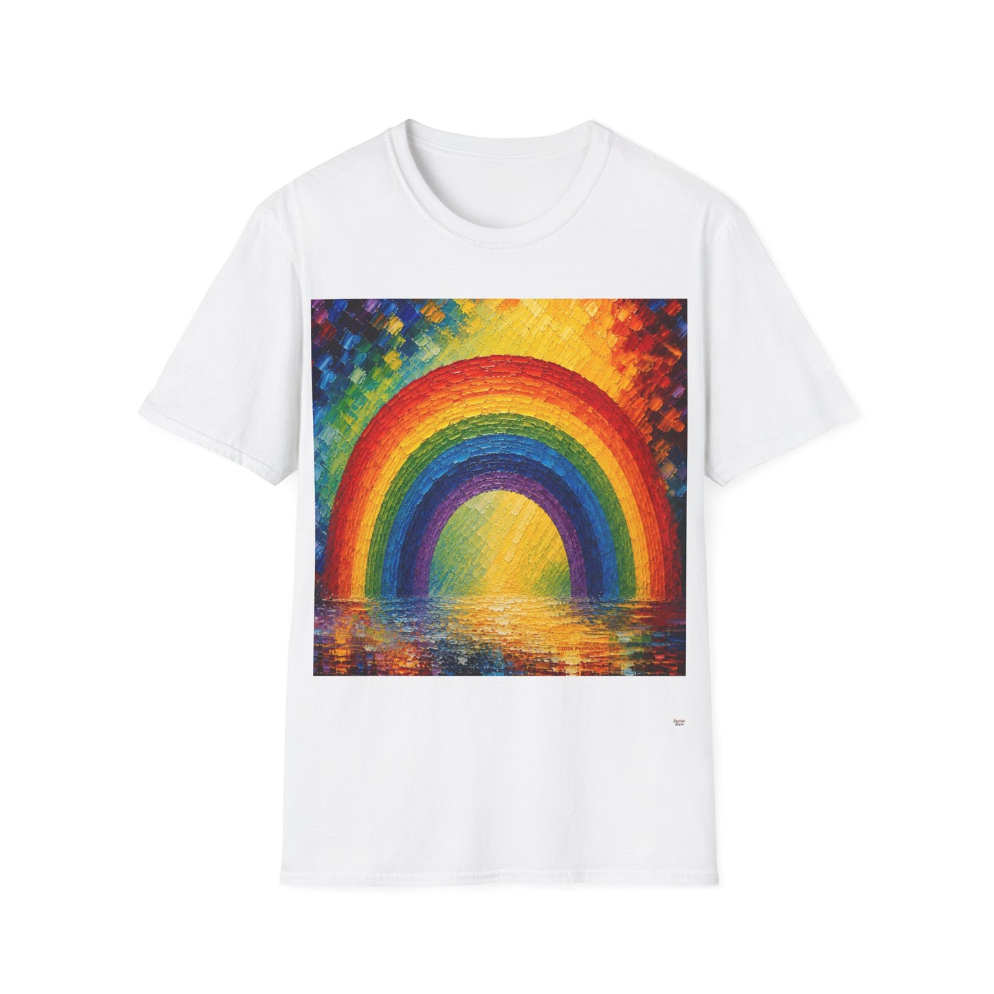 Good Vibes Painted Rainbow T-Shirt | 13 Colors | S - 3XL