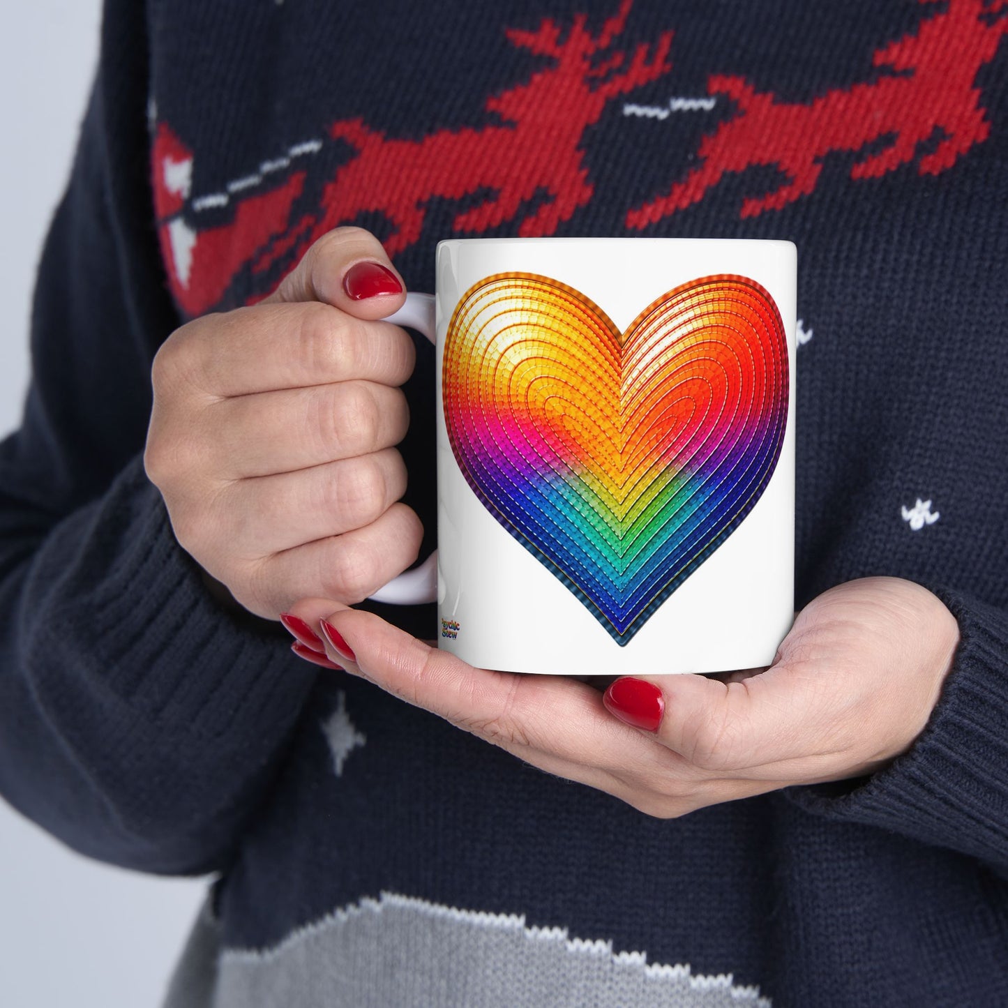 Good Vibes Heart Mug | Ceramic Coffee Mug 11oz. | 15oz.