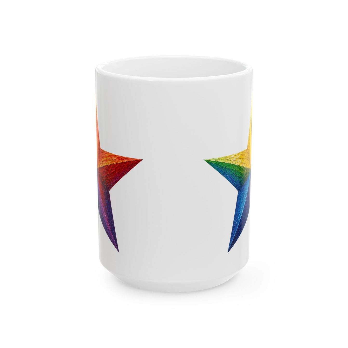 Good Vibes Painted Star Mug | Ceramic Coffee Mug 11oz. | 15oz.