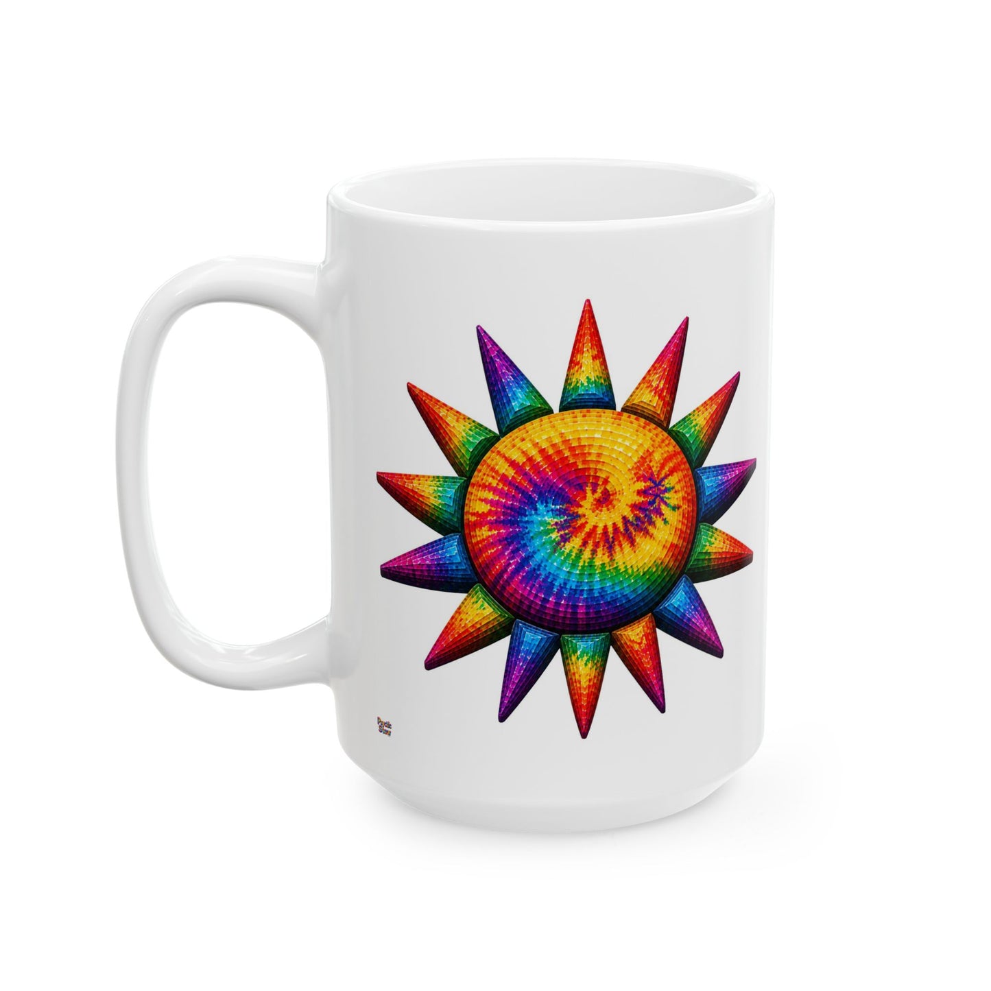 Good Vibes Tie-Dye Sun Mug | Ceramic Coffee Mug 11oz. | 15oz.