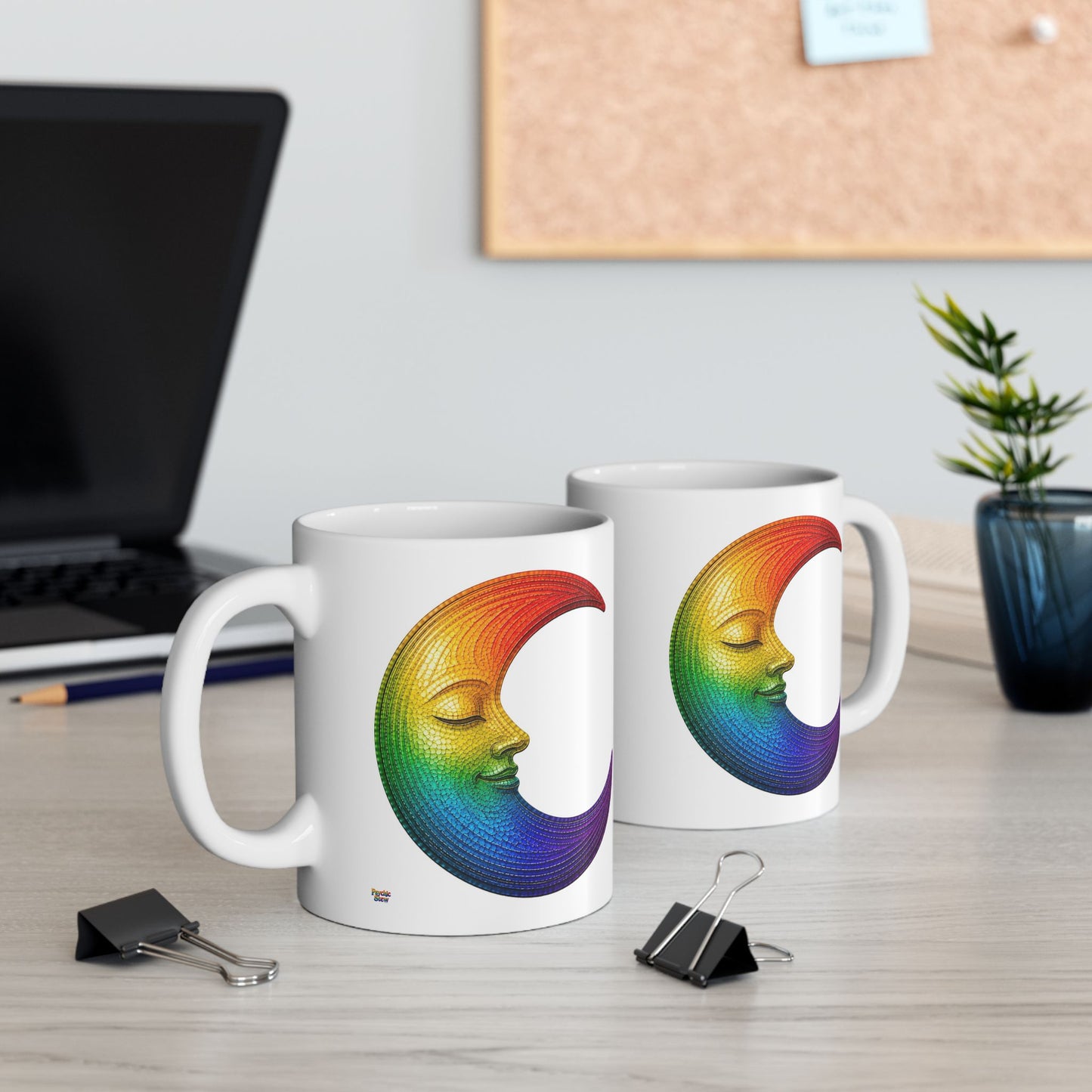 Good Vibes Moon Mug | Ceramic Coffee Mug 11oz. | 15oz.