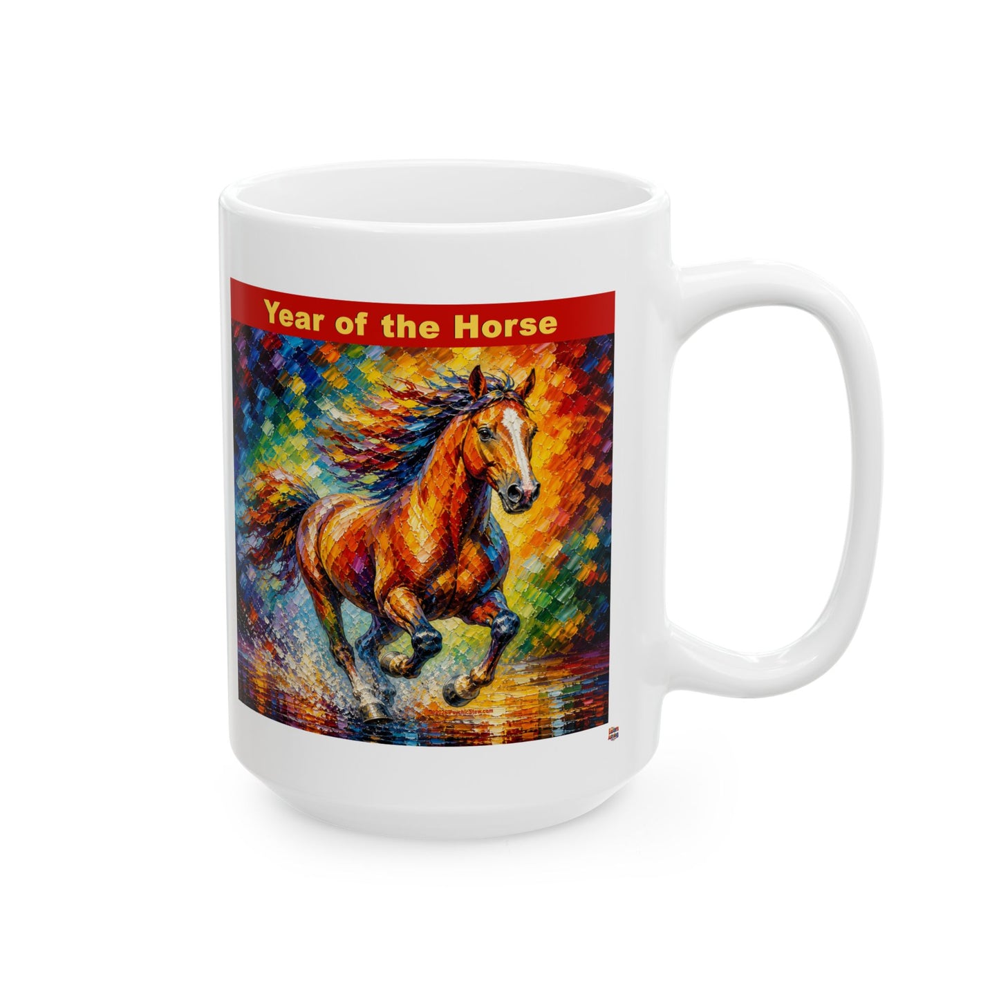 Eastern Year of the Horse Mug | Ceramic Coffee Mug 11oz. | 15oz.