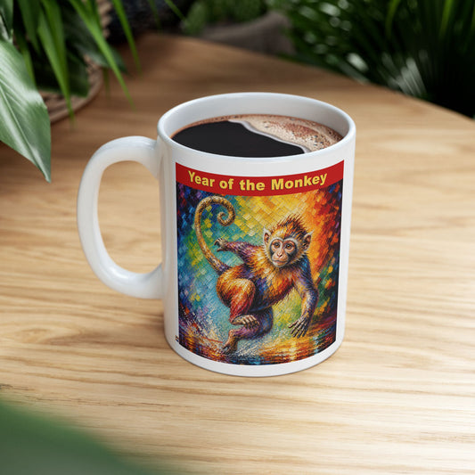 Eastern Year of the Monkey Mug | Ceramic Coffee Mug 11oz. | 15oz.