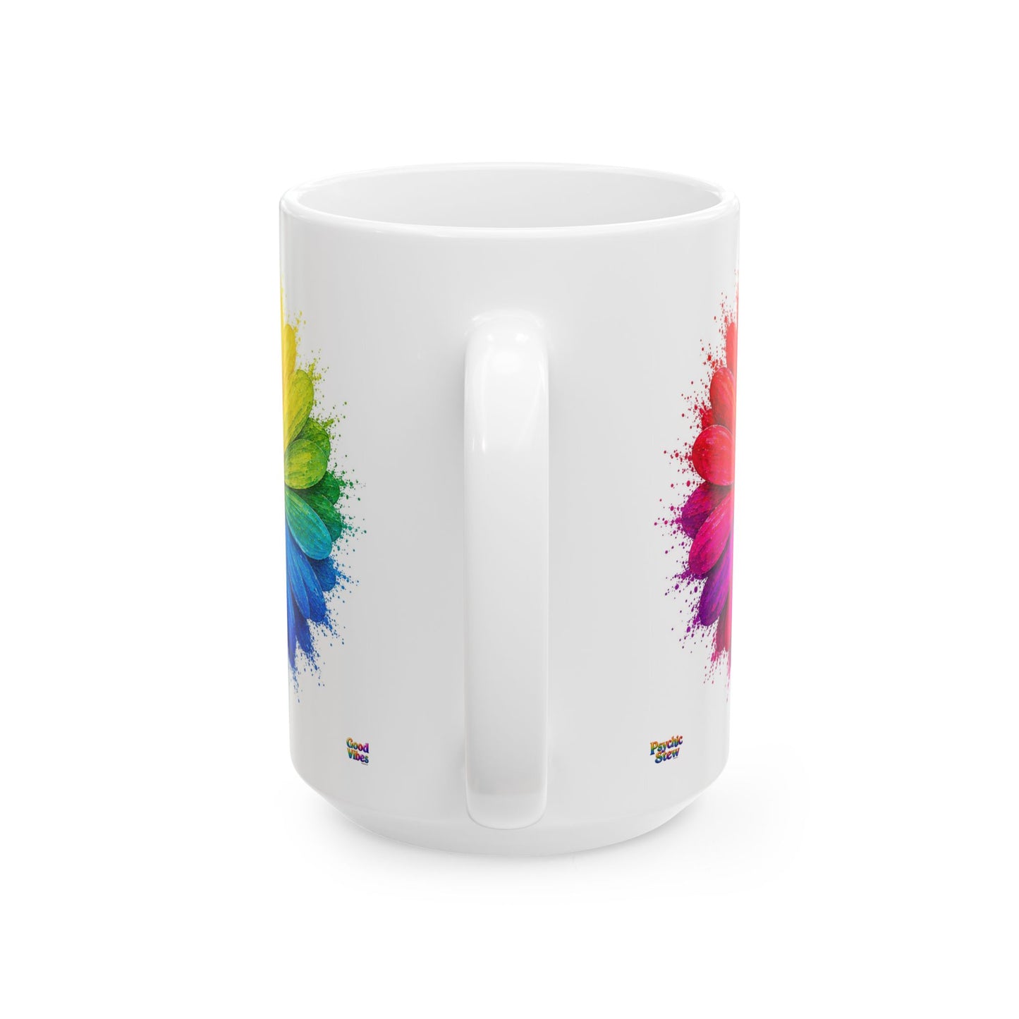Good Vibes Bright Flower Mug | Ceramic Coffee Mug 11oz. | 15oz.