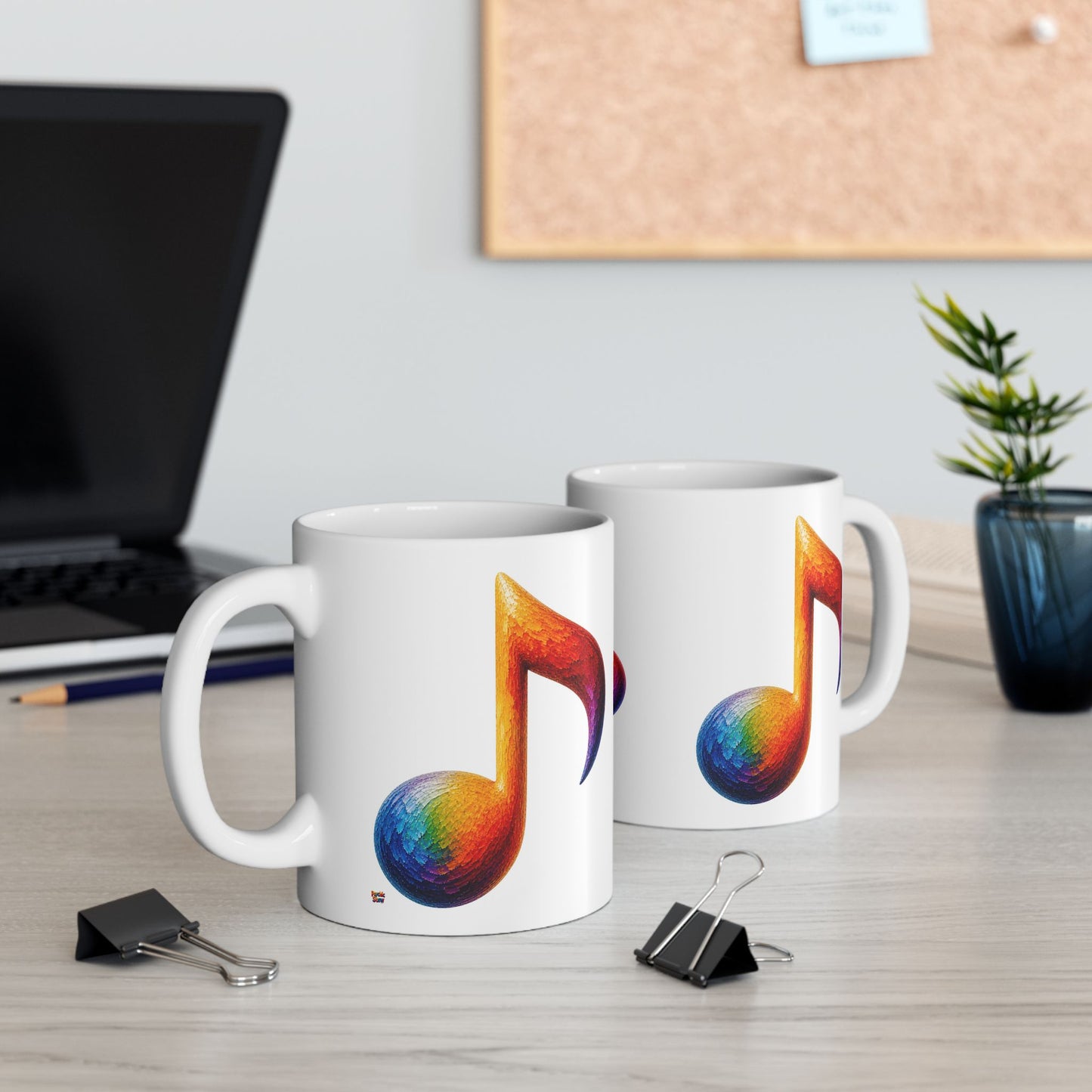 Good Vibes Painted Music Mug | Ceramic Coffee Mug 11oz. | 15oz.