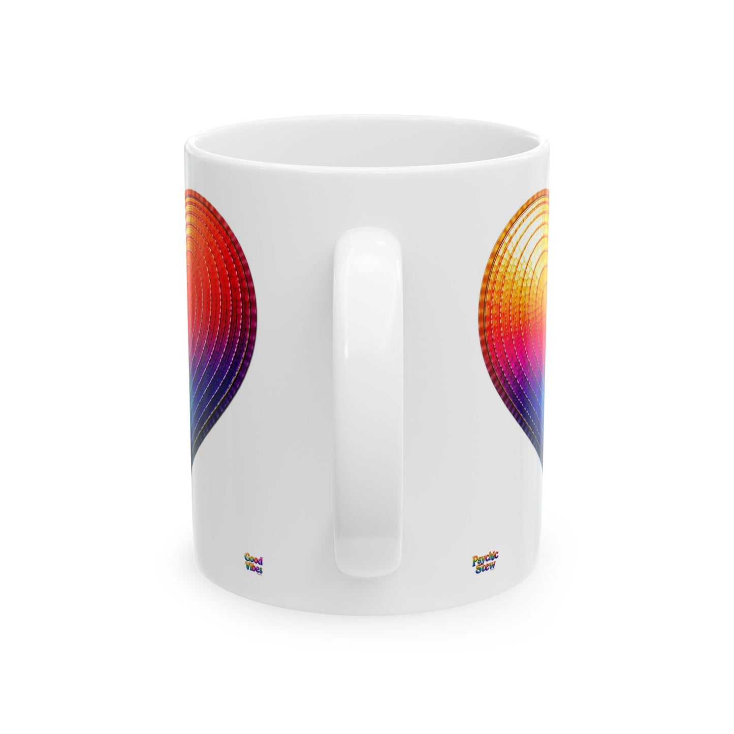 Good Vibes Heart Mug | Ceramic Coffee Mug 11oz. | 15oz.