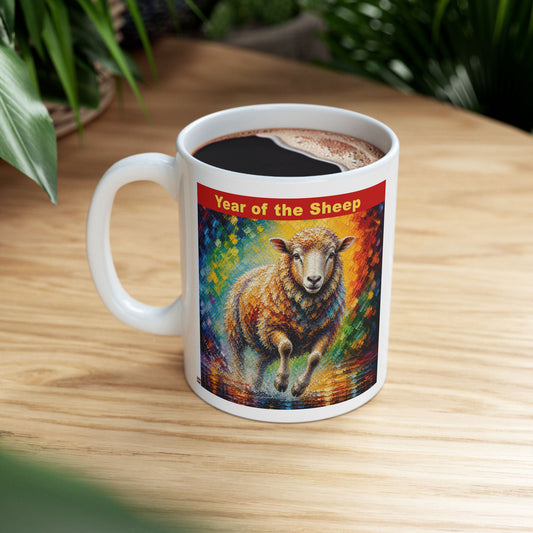 Eastern Year of the Sheep Mug | Ceramic Coffee Mug 11oz. | 15oz.