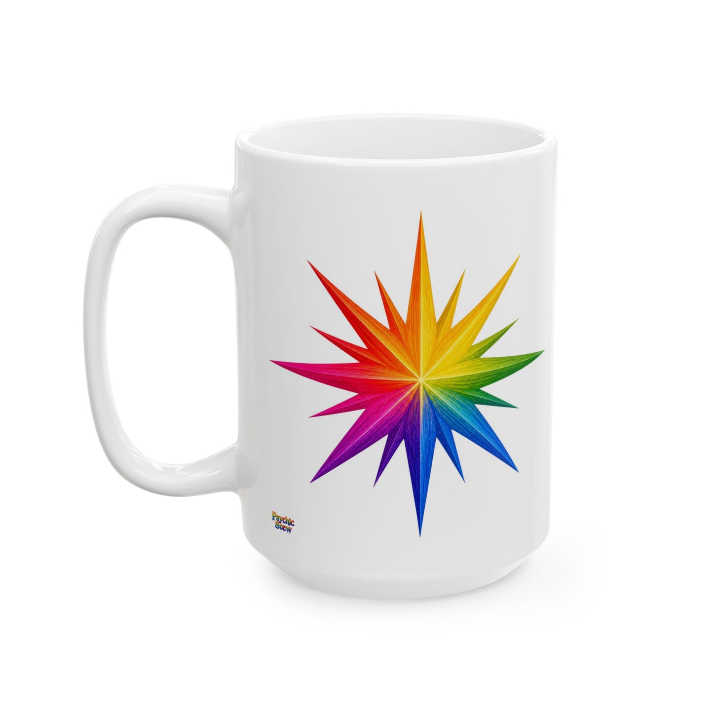 Good Vibes Bright Starburst Mug | Ceramic Coffee Mug 11oz. | 15oz.