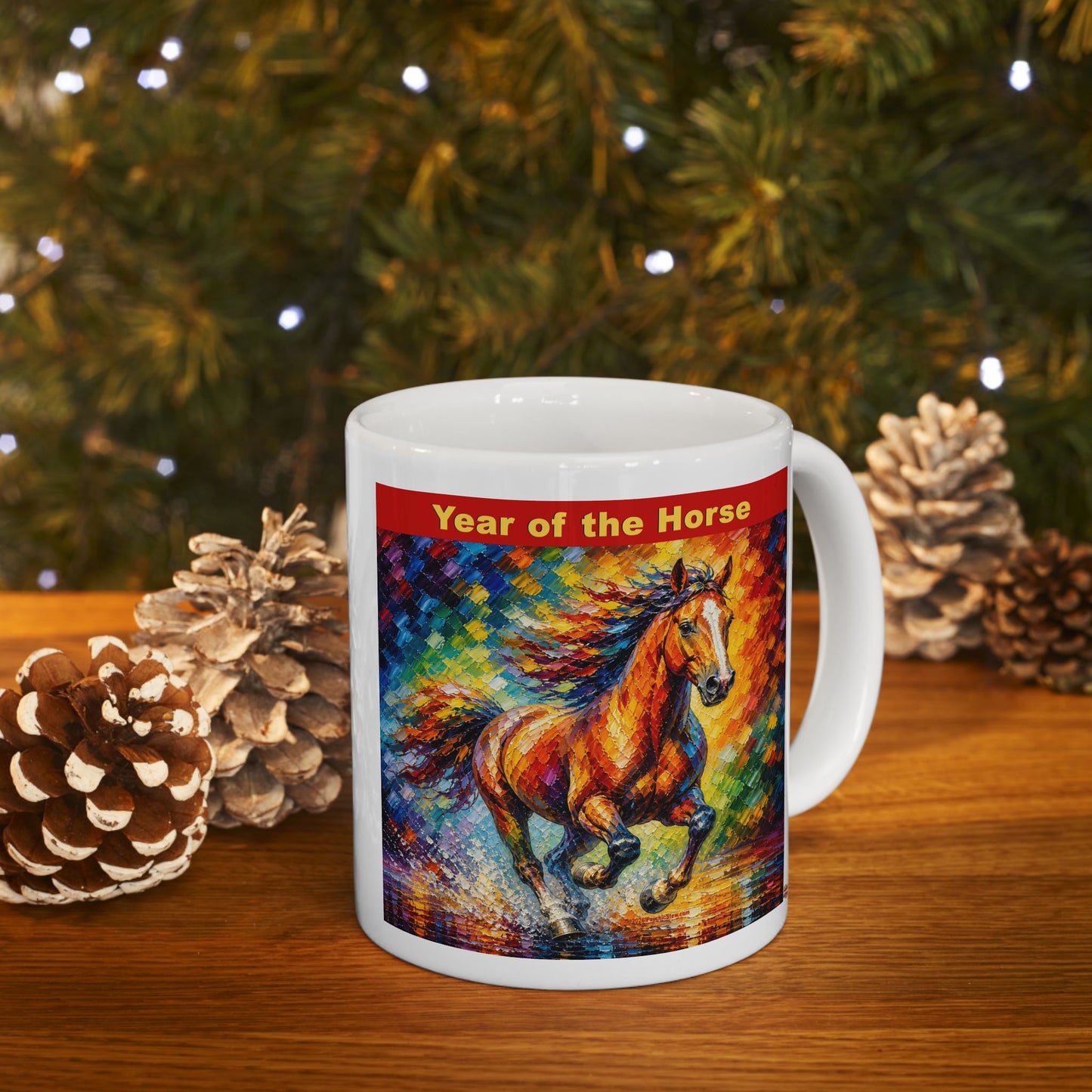 Eastern Year of the Horse Mug | Ceramic Coffee Mug 11oz. | 15oz.
