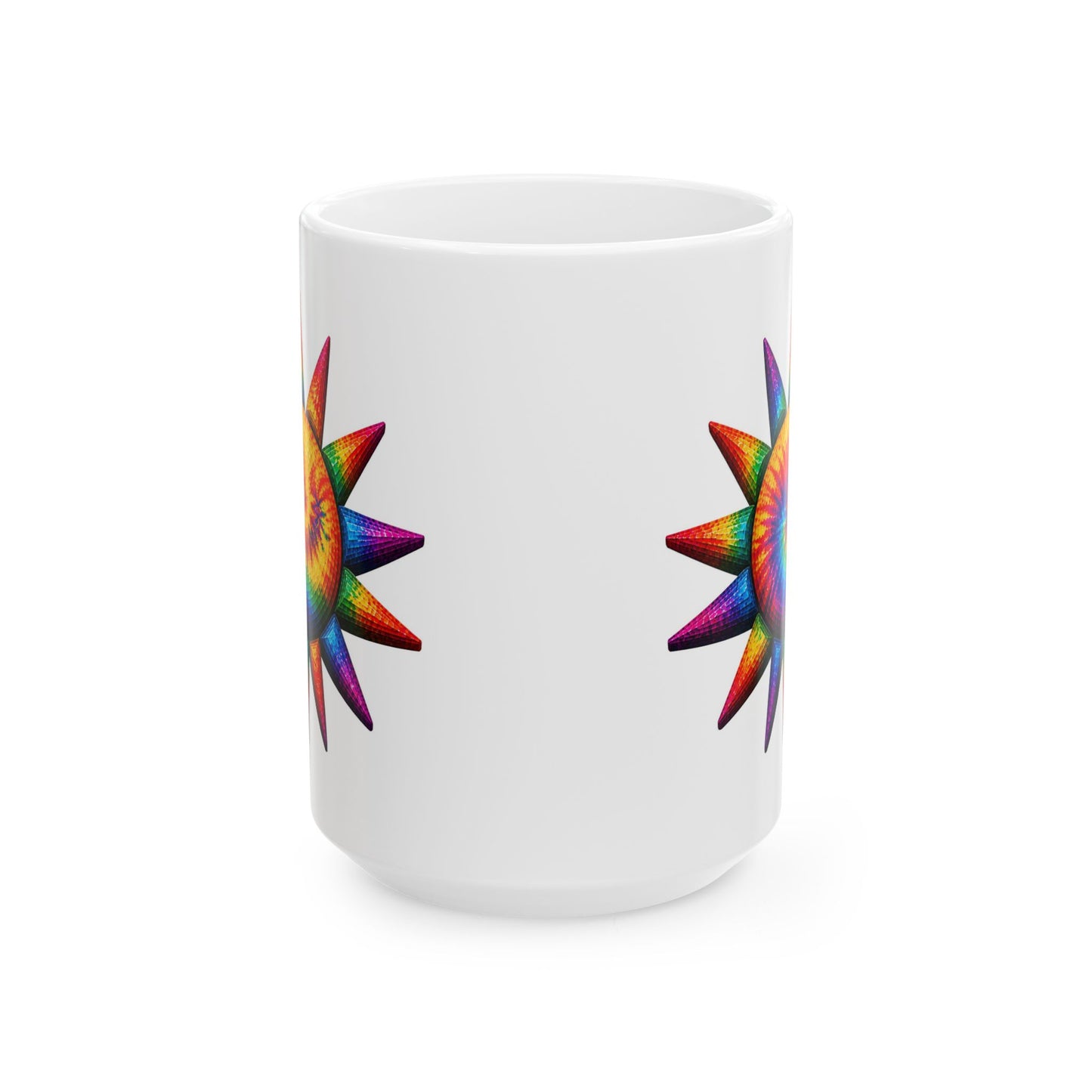 Good Vibes Tie-Dye Sun Mug | Ceramic Coffee Mug 11oz. | 15oz.