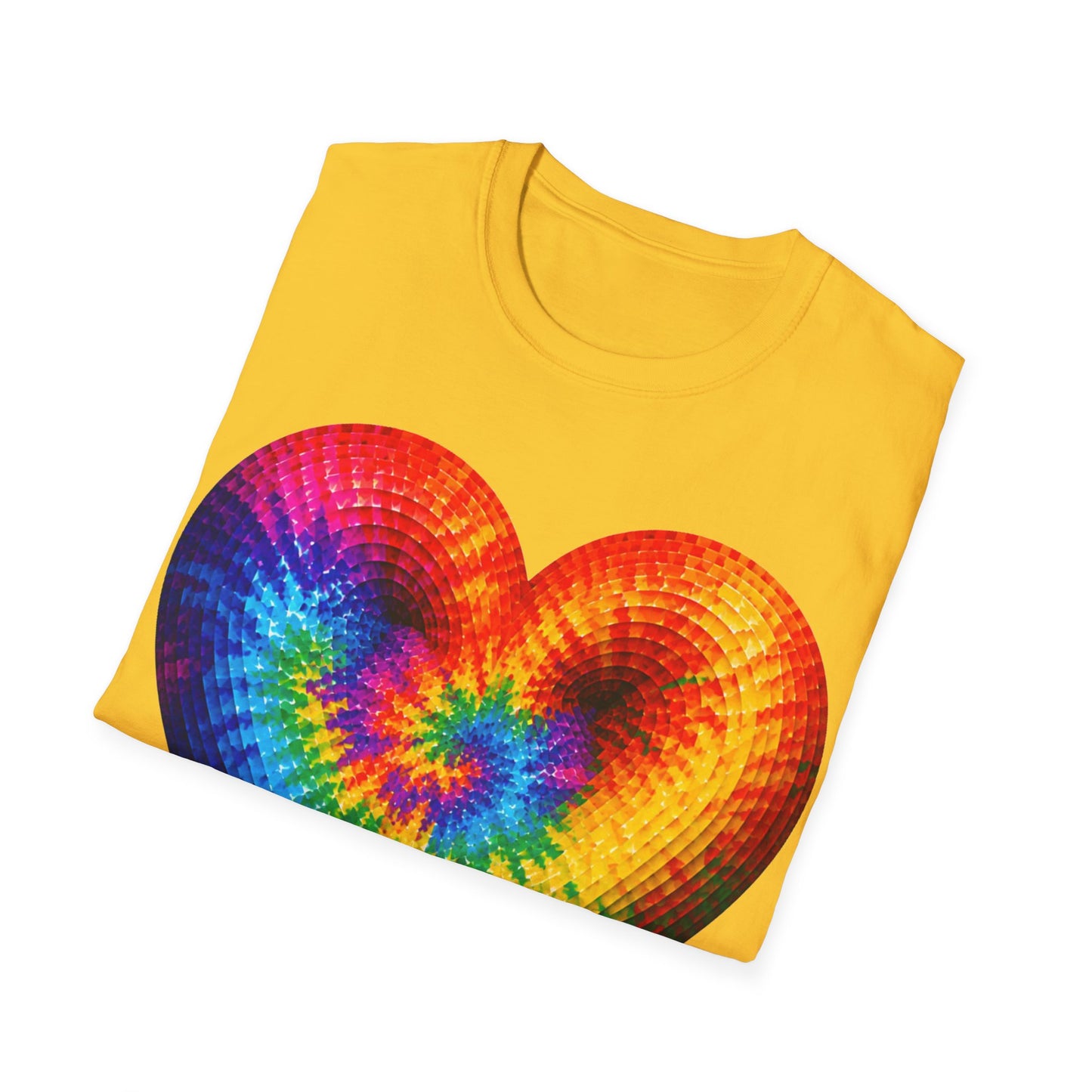 Good Vibes Tie-Dye Heart T-Shirt | 13 Colors | S - 3XL