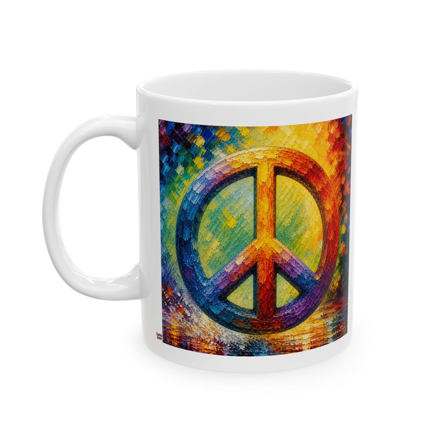 Good Vibes Painted Picturesque Peace Mug | Ceramic Coffee Mug 11oz. | 15oz.