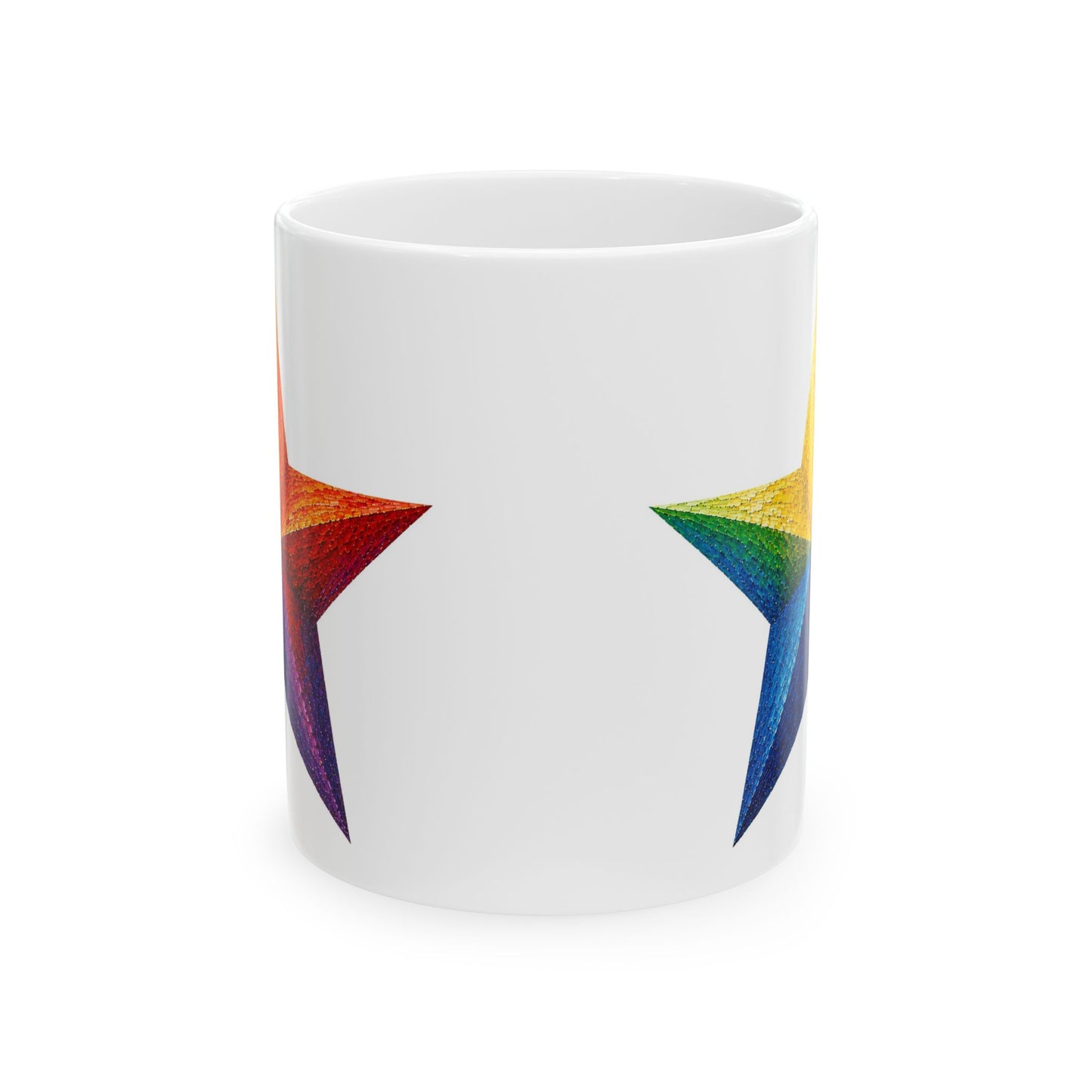 Good Vibes Painted Star Mug | Ceramic Coffee Mug 11oz. | 15oz.