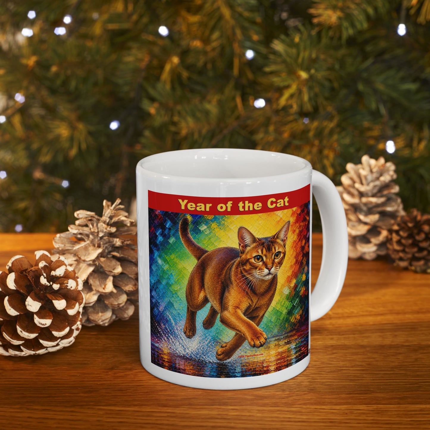Eastern Year of the Cat Mug | Ceramic Coffee Mug 11oz. | 15oz.