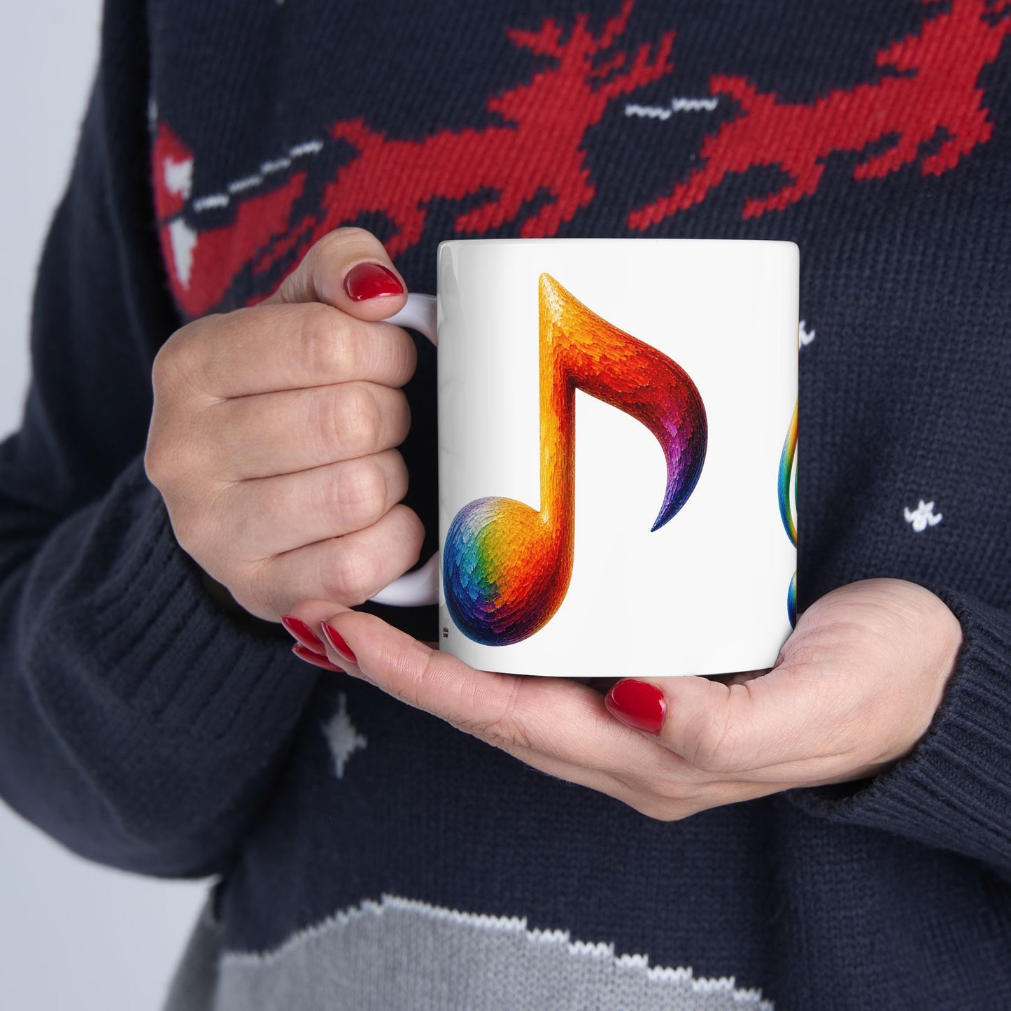 Good Vibes Painted Music Mug | Ceramic Coffee Mug 11oz. | 15oz.
