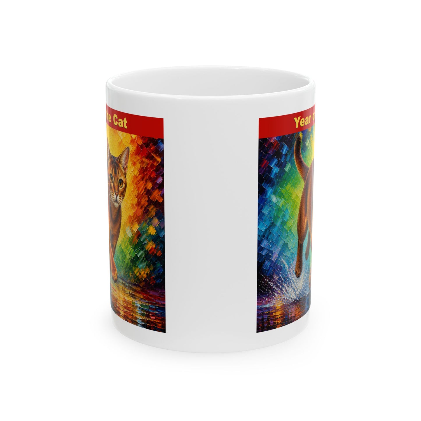 Eastern Year of the Cat Mug | Ceramic Coffee Mug 11oz. | 15oz.