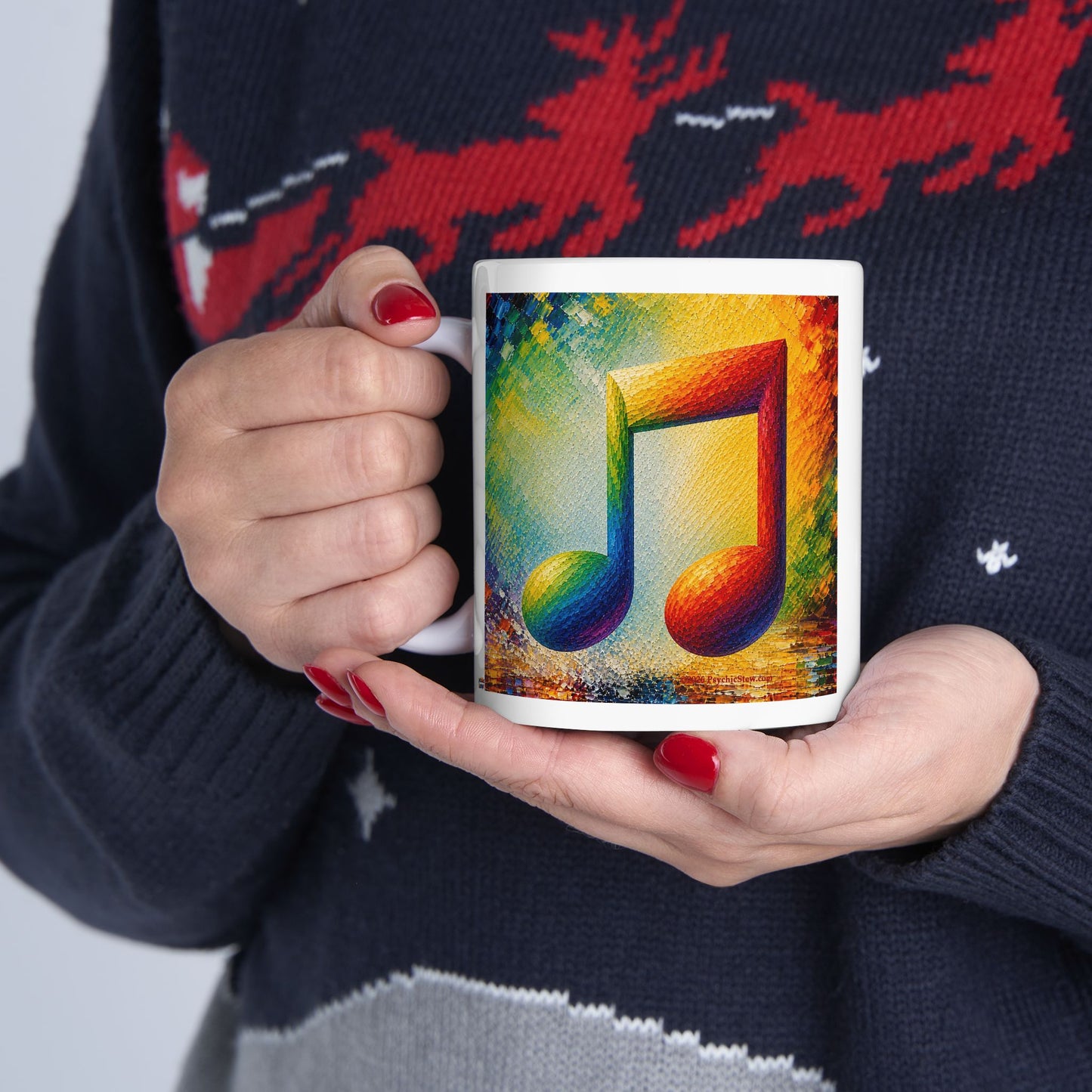 Good Vibes Painted Picturesque Music Mug | Ceramic Coffee Mug 11oz. | 15oz.