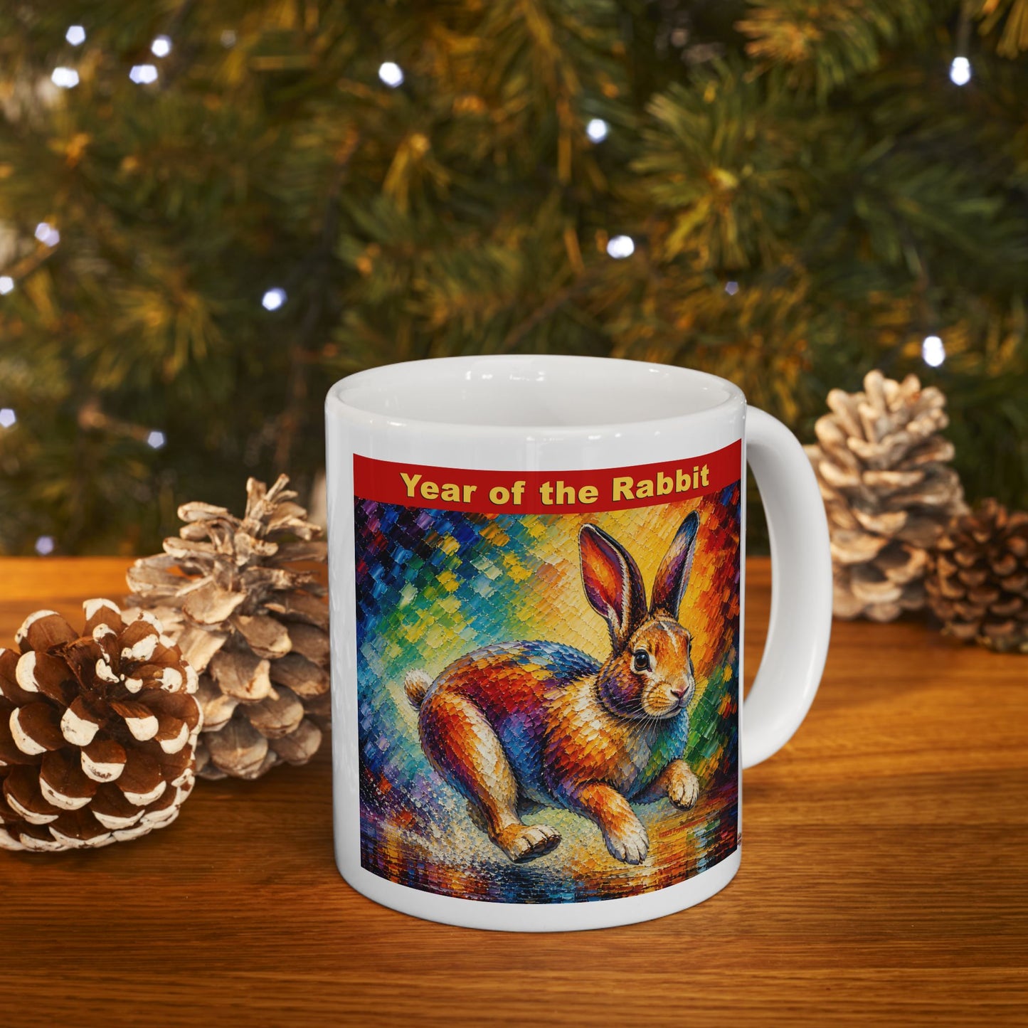 Eastern Year of the Rabbit Mug | Ceramic Coffee Mug 11oz. | 15oz.