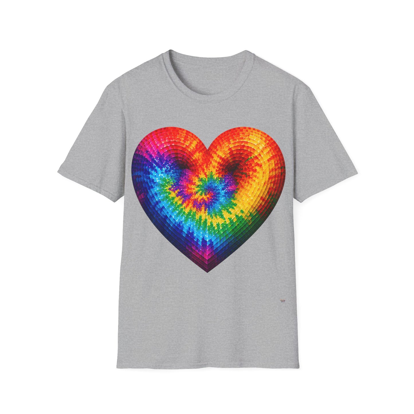 Good Vibes Tie-Dye Heart T-Shirt | 13 Colors | S - 3XL