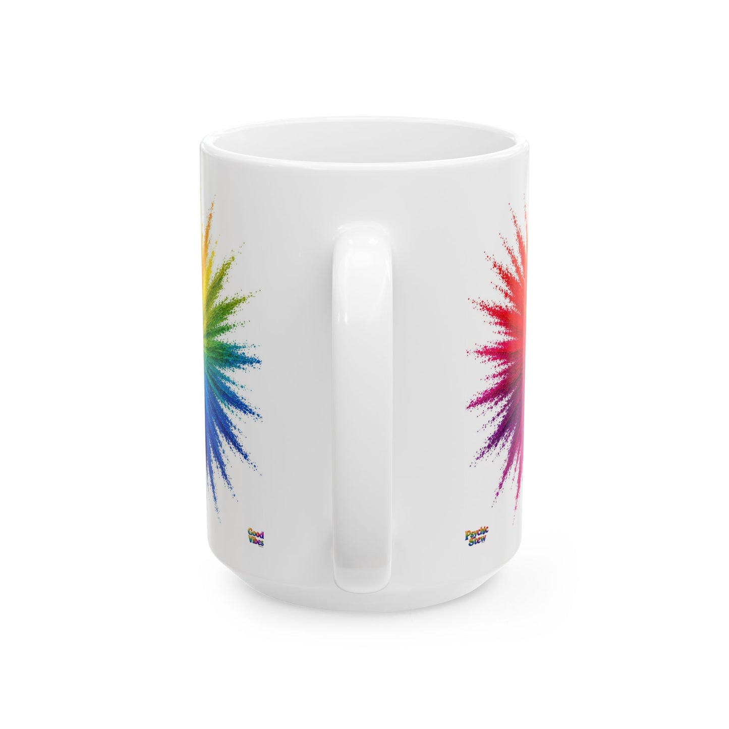 Good Vibes Bright Colorburst Mug | Ceramic Coffee Mug 11oz. | 15oz.