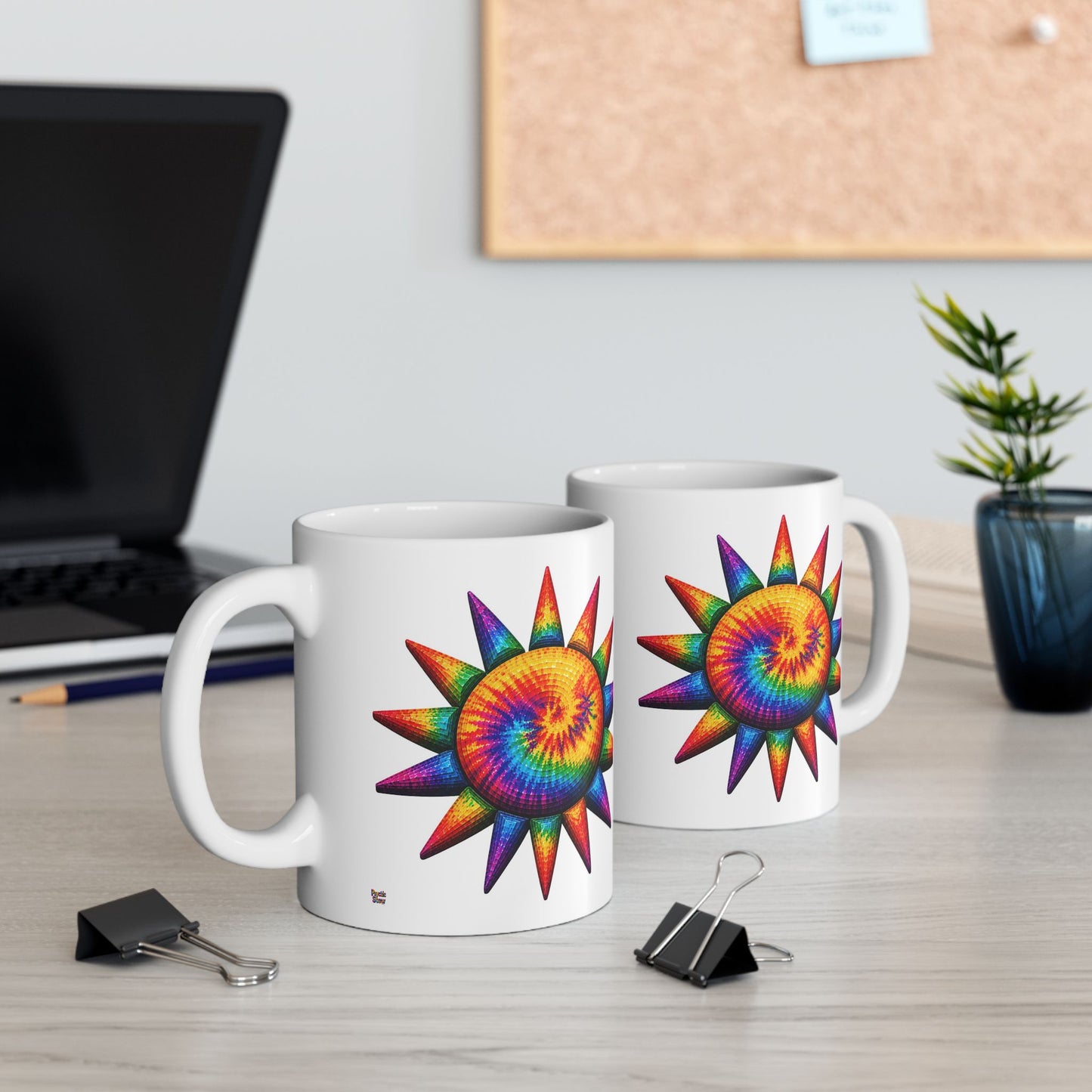 Good Vibes Tie-Dye Sun Mug | Ceramic Coffee Mug 11oz. | 15oz.