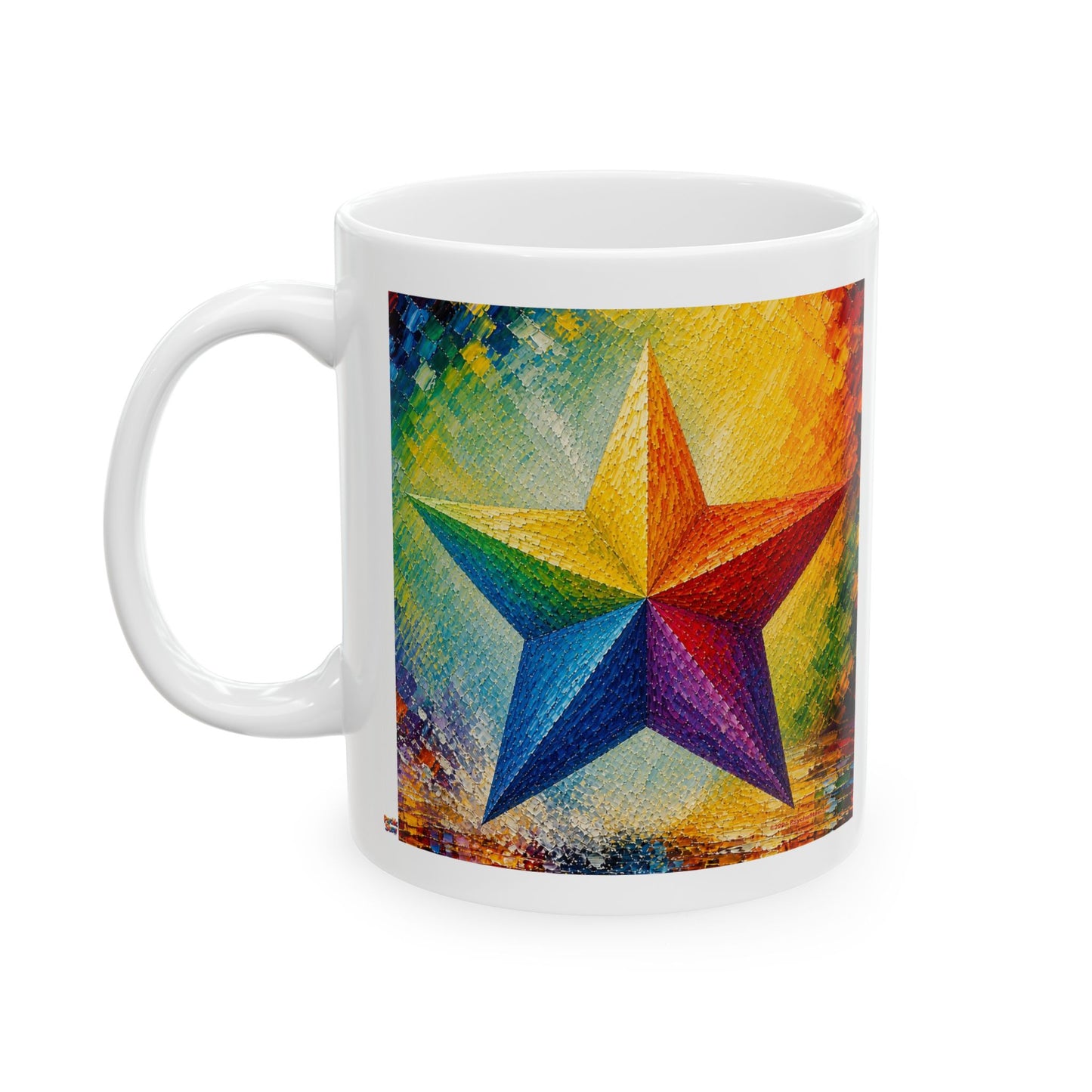Good Vibes Painted Picturesque Star Mug | Ceramic Coffee Mug 11oz. | 15oz.