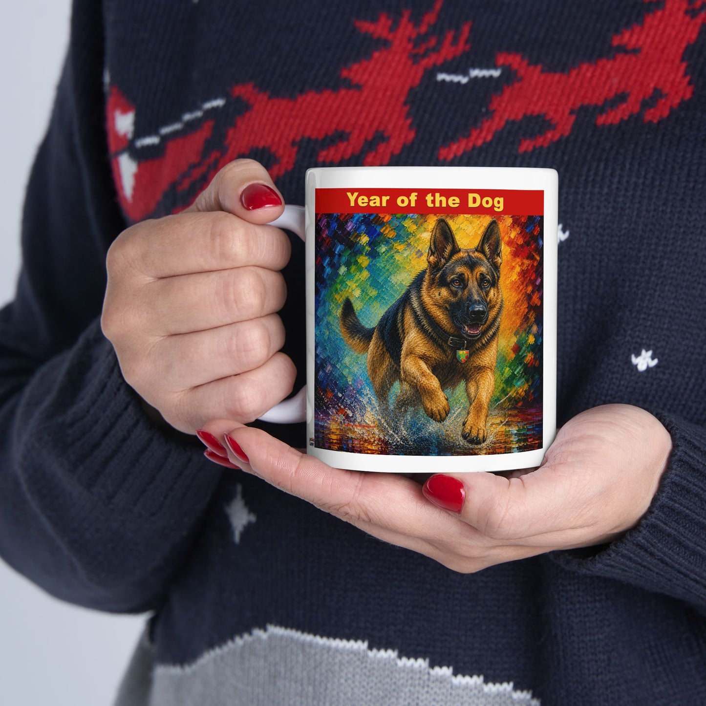Eastern Year of the Dog Mug | Ceramic Coffee Mug 11oz. | 15oz.