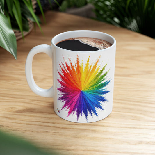 Good Vibes Bright Colorburst Mug | Ceramic Coffee Mug 11oz. | 15oz.