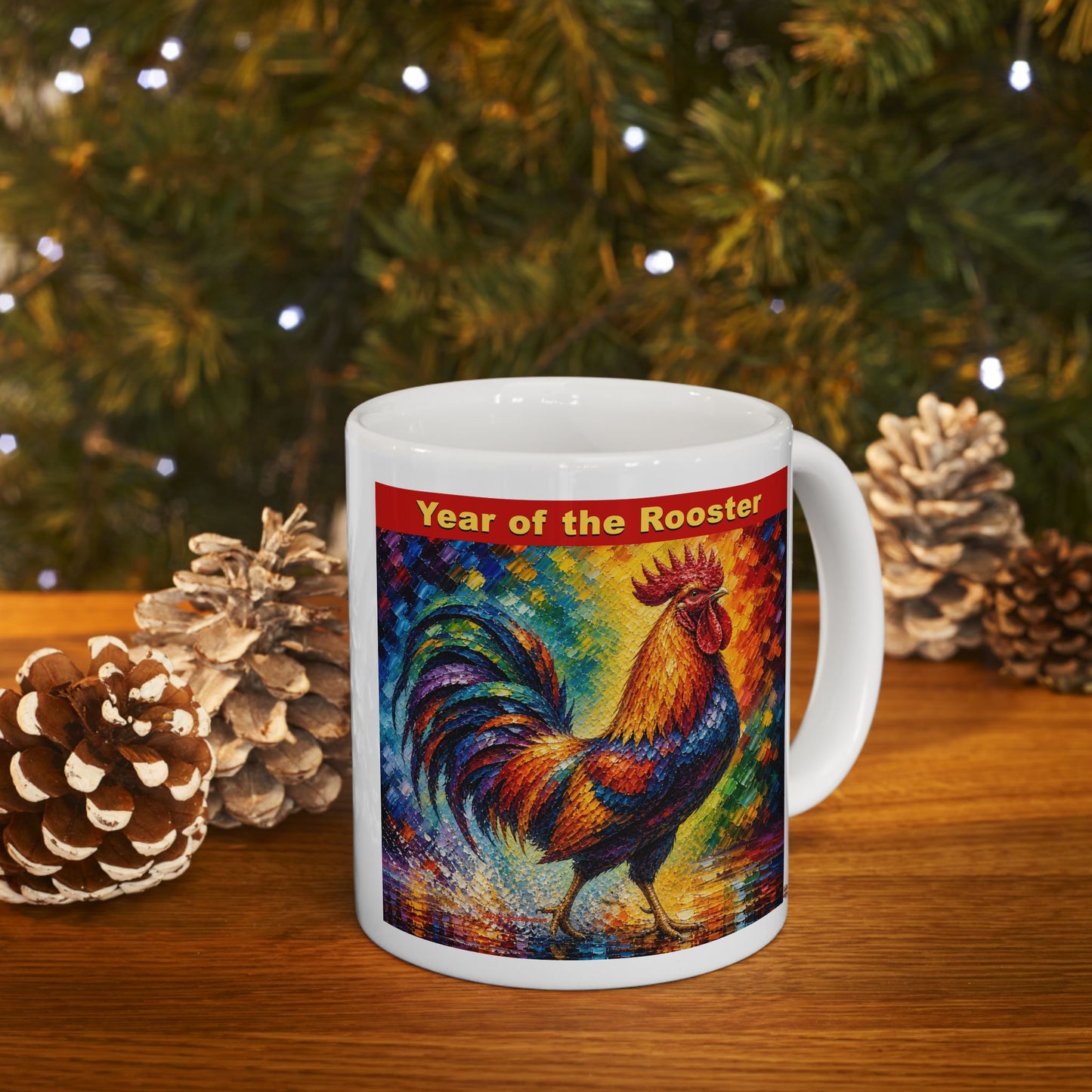 Eastern Year of the Rooster Mug | Ceramic Coffee Mug 11oz. | 15oz.