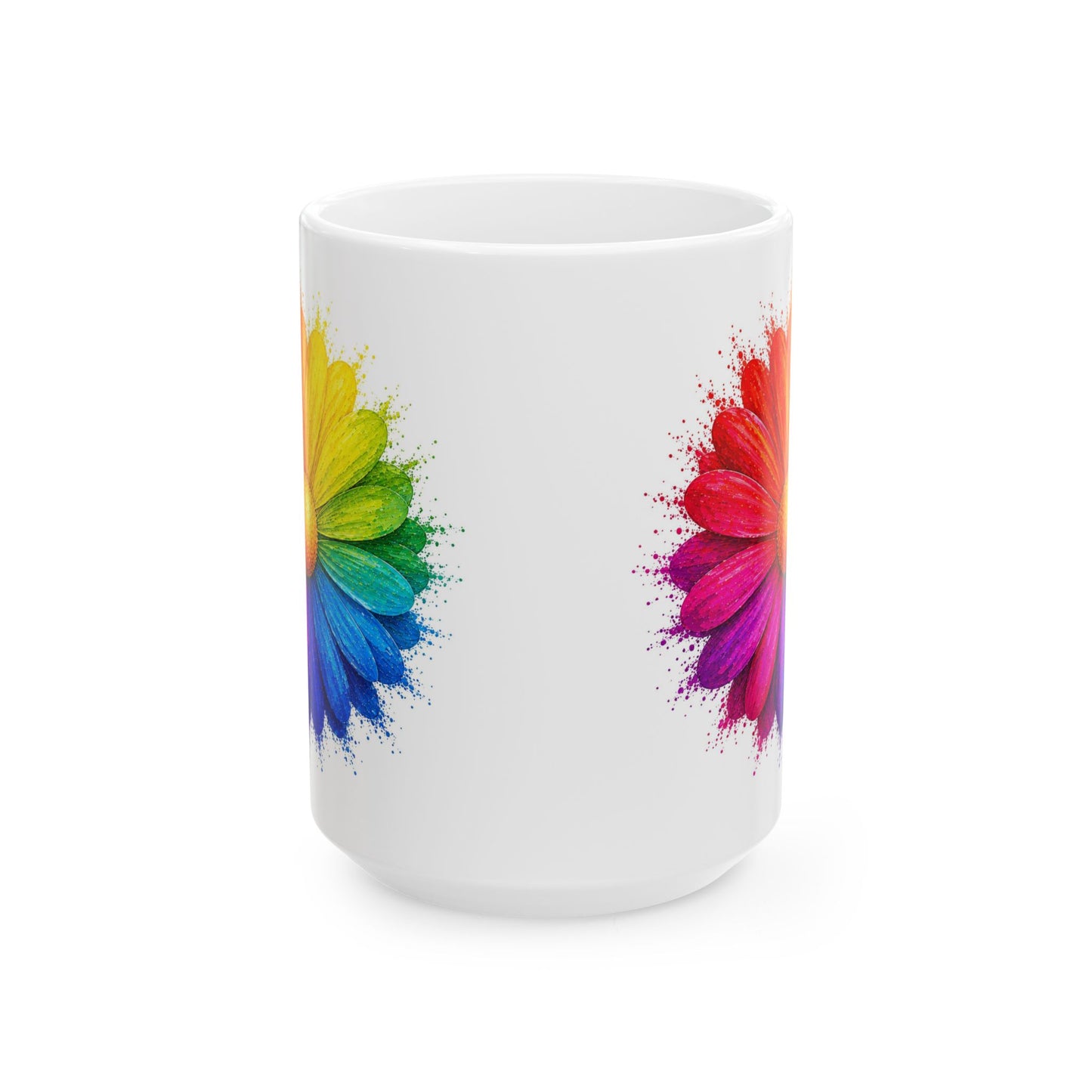 Good Vibes Bright Flower Mug | Ceramic Coffee Mug 11oz. | 15oz.
