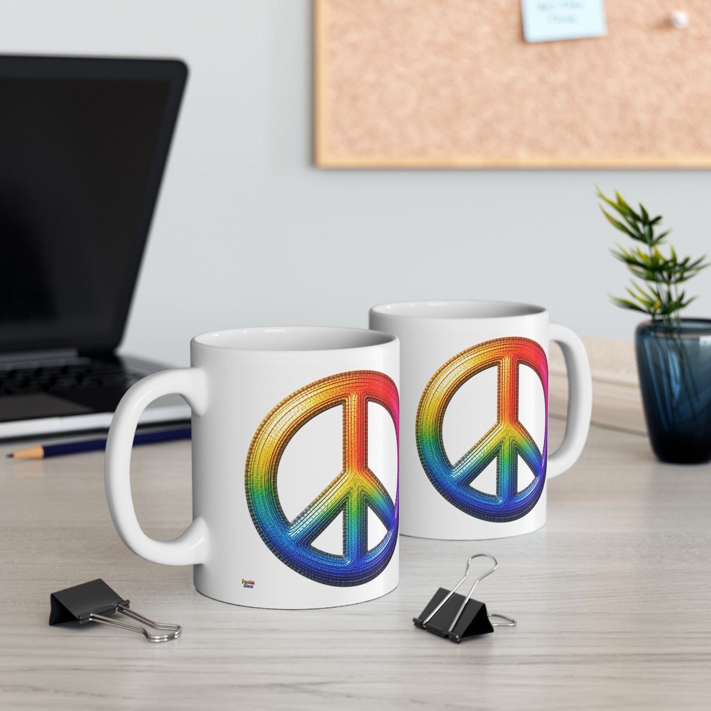Good Vibes Peace Mug | Ceramic Coffee Mug 11oz. | 15oz.