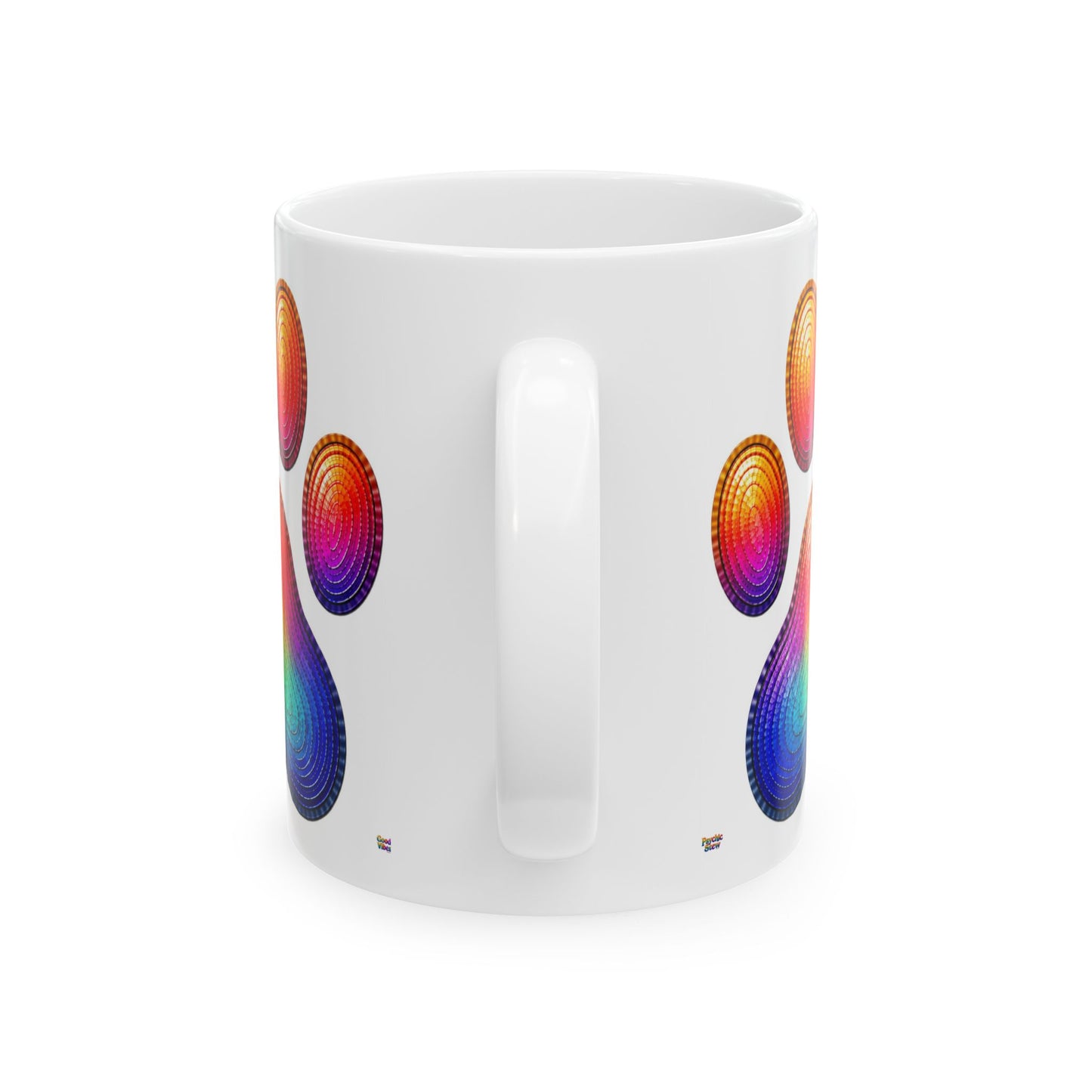 Good Vibes Paw Mug | Ceramic Coffee Mug 11oz. | 15oz.