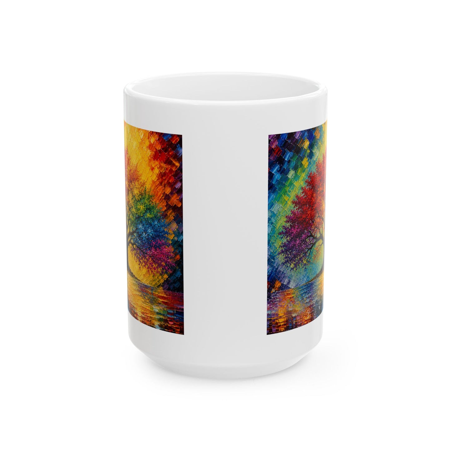 Good Vibes Painted Picturesque Tree Mug | Ceramic Coffee Mug 11oz. | 15oz.
