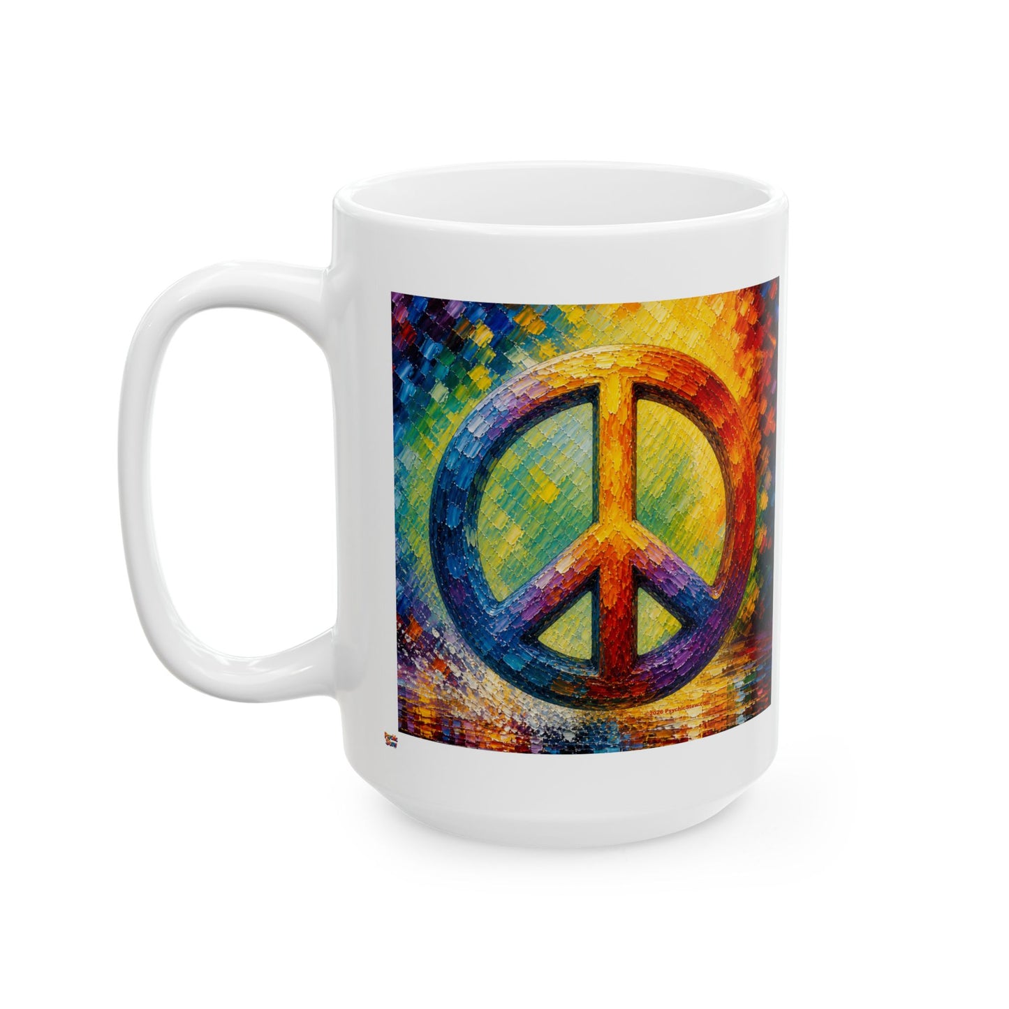 Good Vibes Painted Picturesque Peace Mug | Ceramic Coffee Mug 11oz. | 15oz.