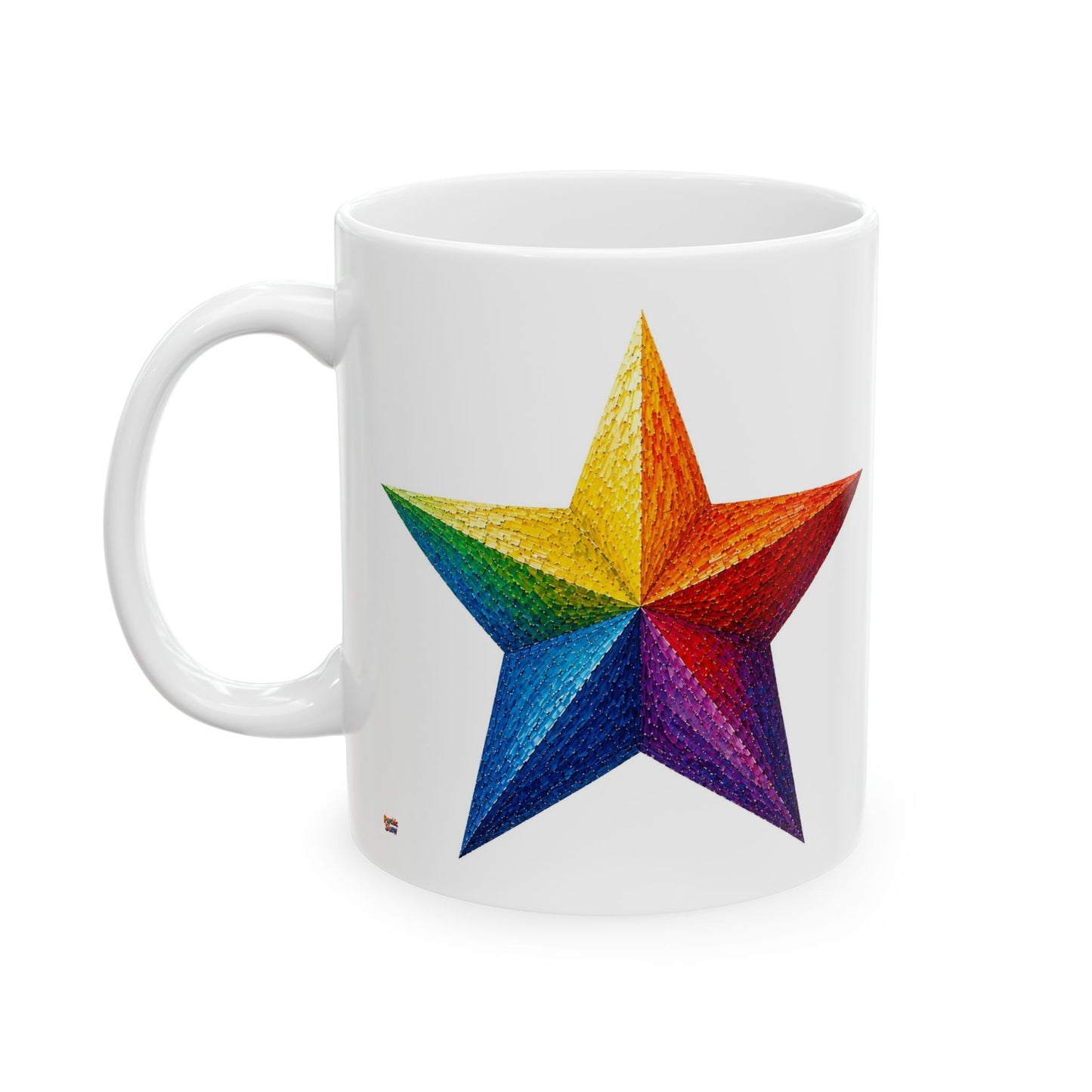 Good Vibes Painted Star Mug | Ceramic Coffee Mug 11oz. | 15oz.