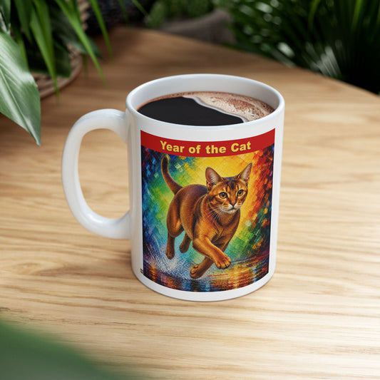 Eastern Year of the Cat Mug | Ceramic Coffee Mug 11oz. | 15oz.