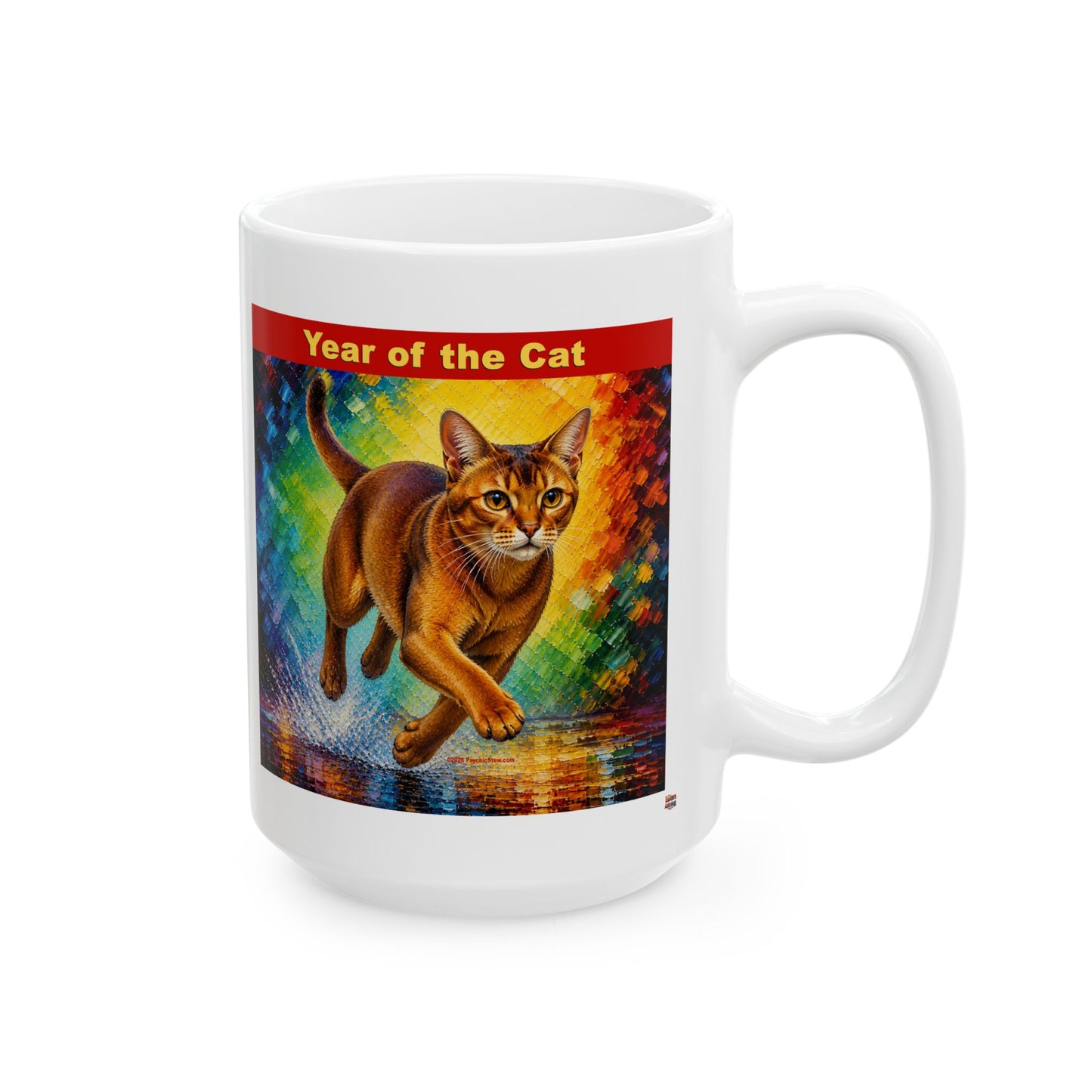 Eastern Year of the Cat Mug | Ceramic Coffee Mug 11oz. | 15oz.