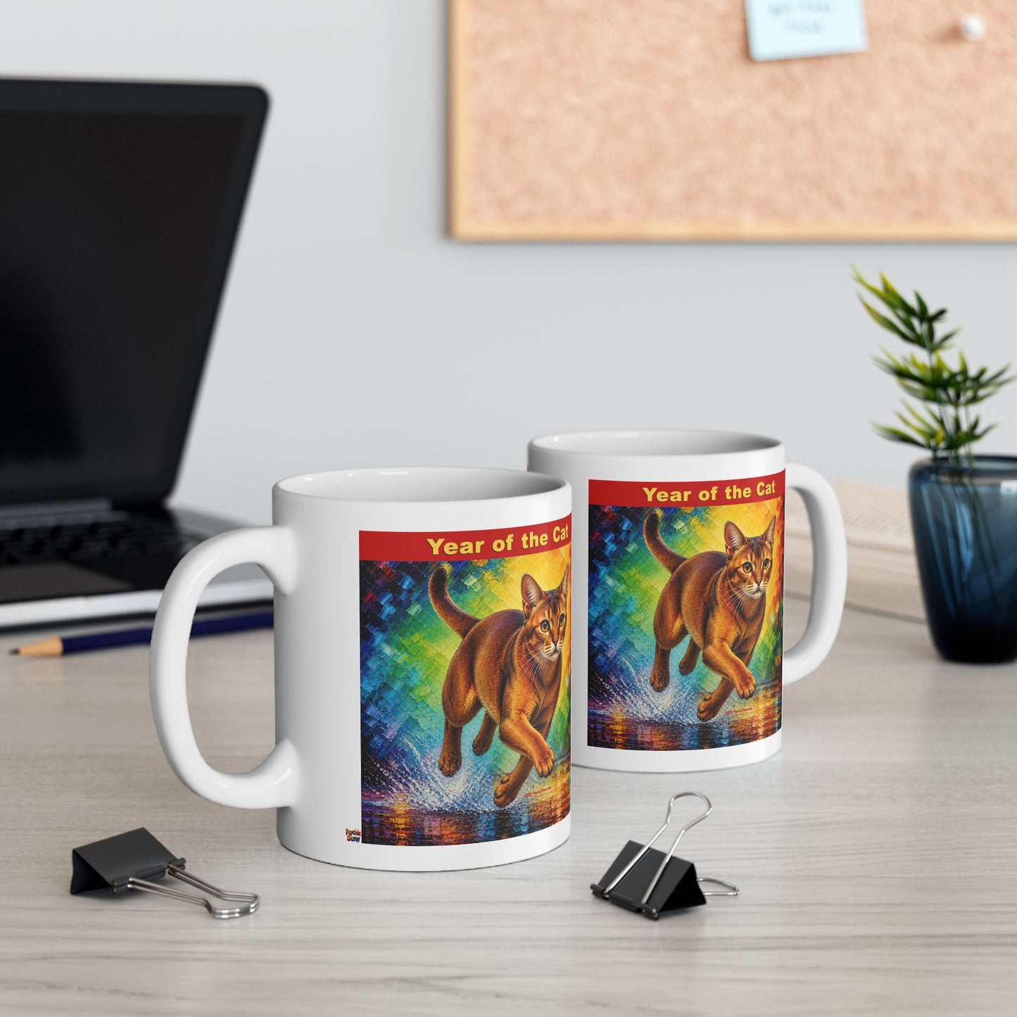 Eastern Year of the Cat Mug | Ceramic Coffee Mug 11oz. | 15oz.